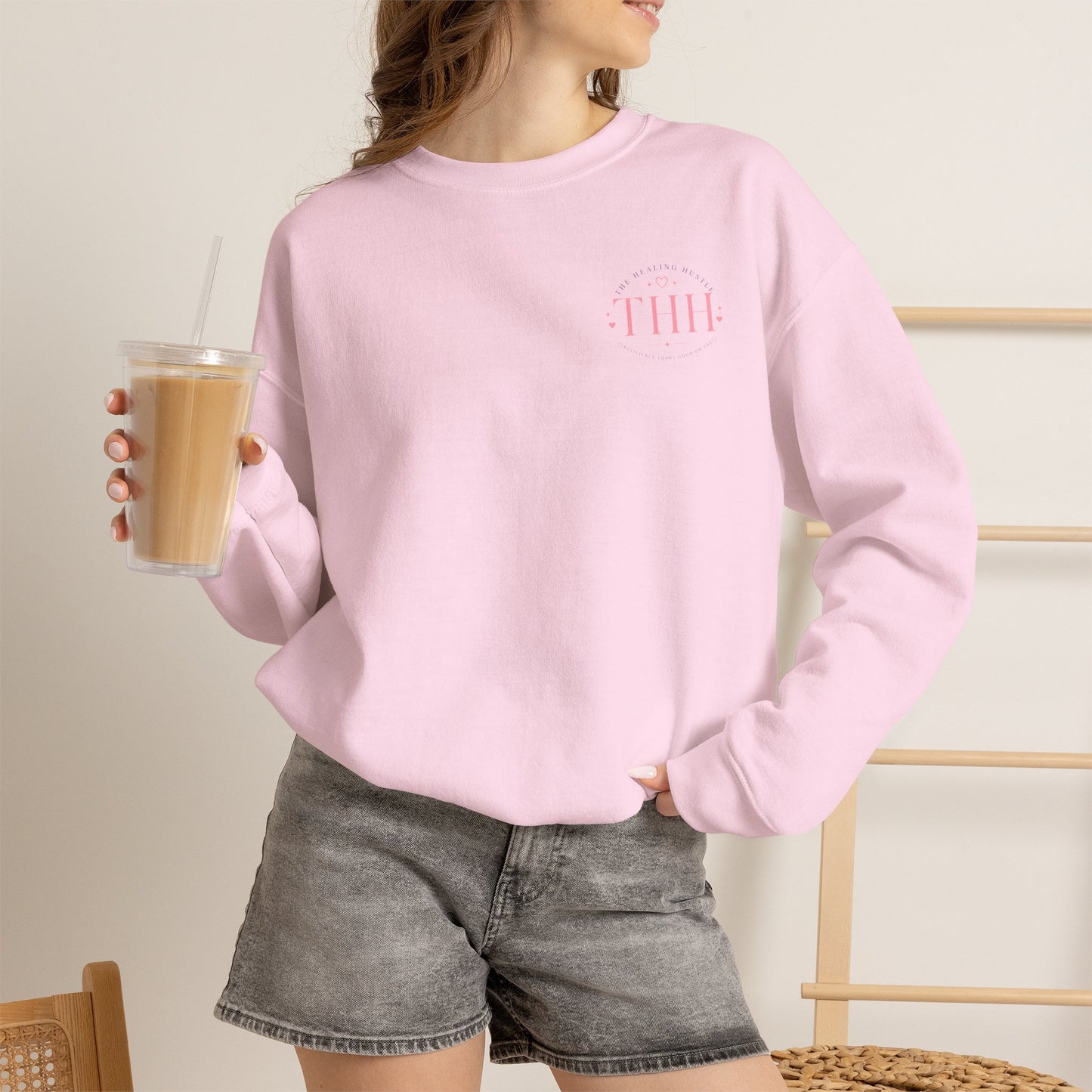 Crewneck Sweatshirt — "Stay Scary, Lift Heavy, Chase Goals" Halloween Gym Graphic