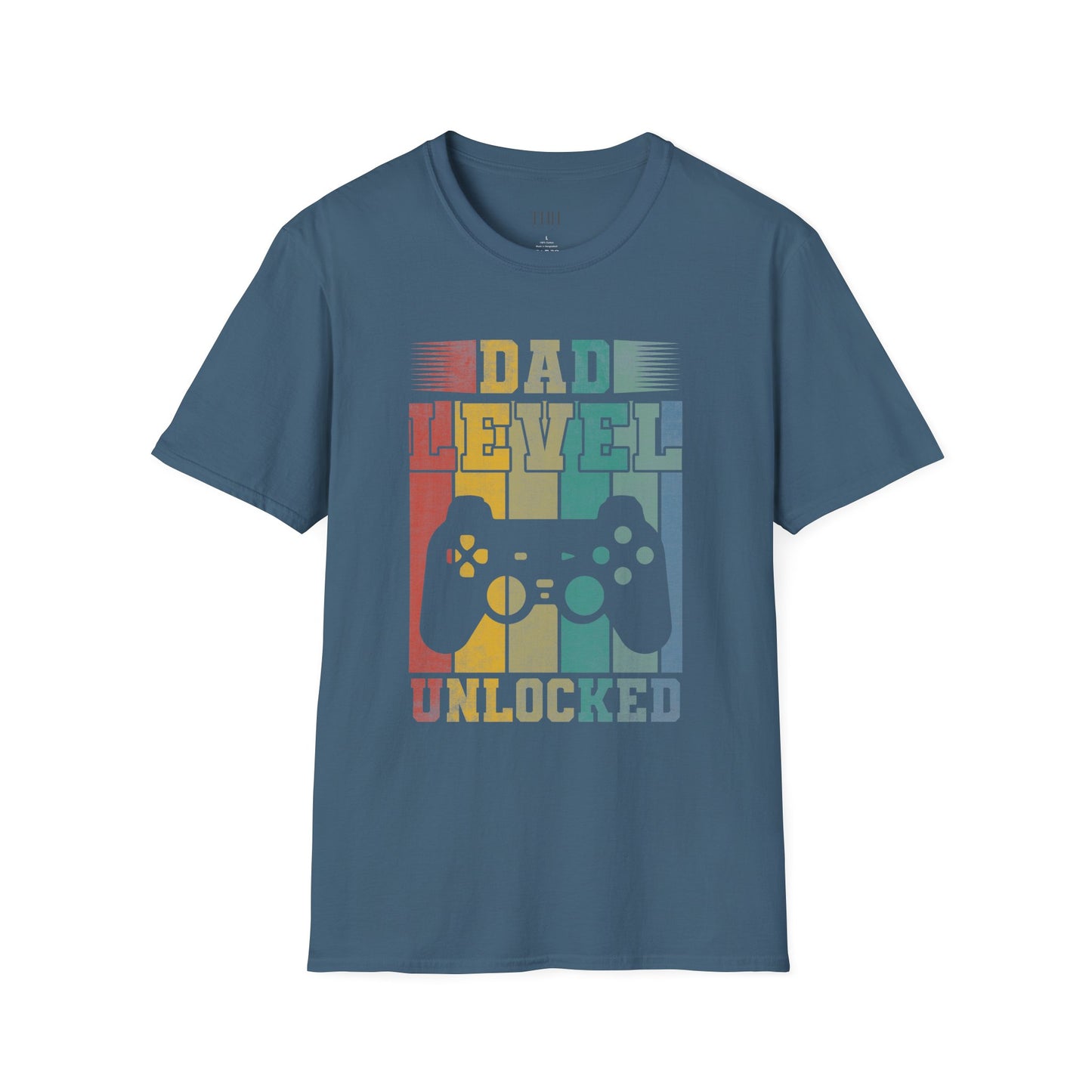 Dad Level Unlocked T-Shirt — Retro Gamer Controller Father’s Day Tee