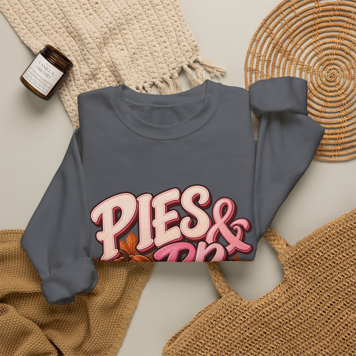 Sweatshirt — "Pies & PRs" Fall Pie Baking Graphic Crewneck
