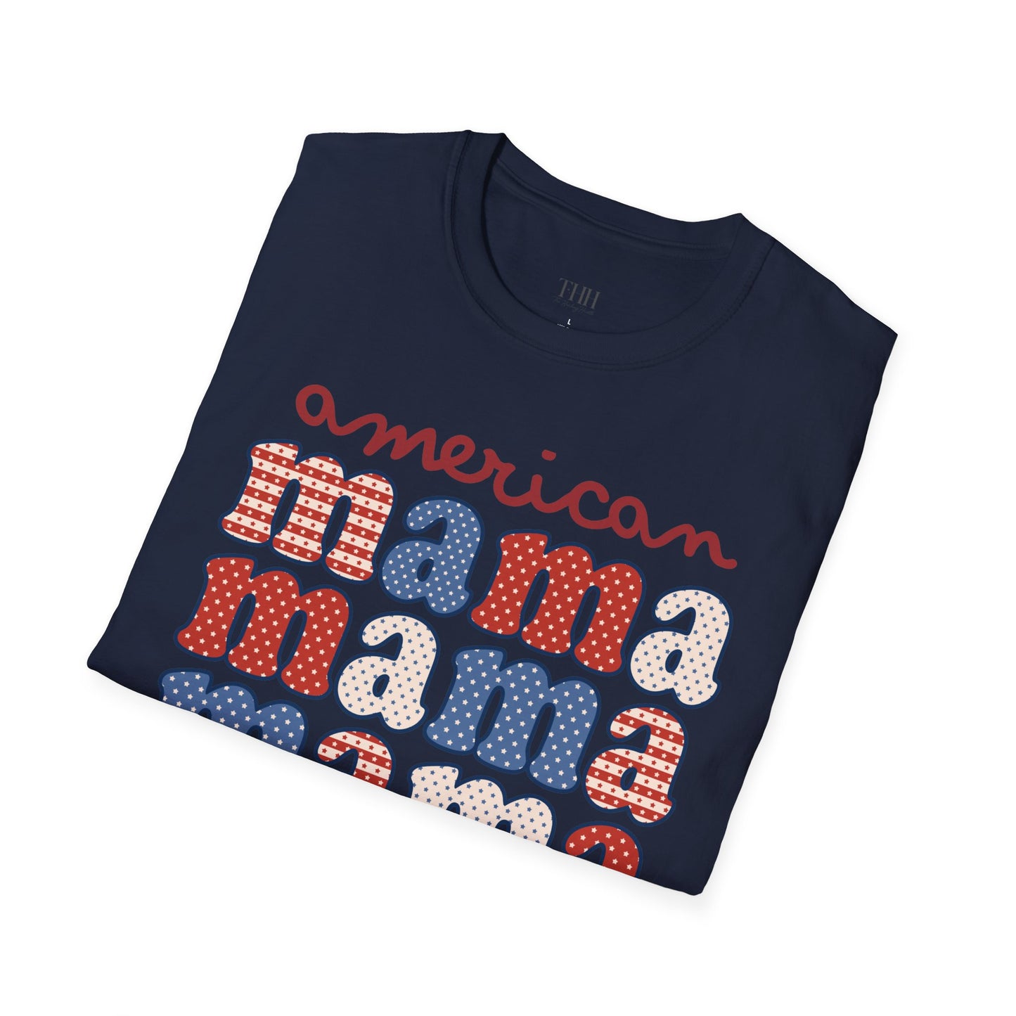 American Mama T-Shirt — Retro Patriotic Mama Tee for 4th of July & Mother's Day