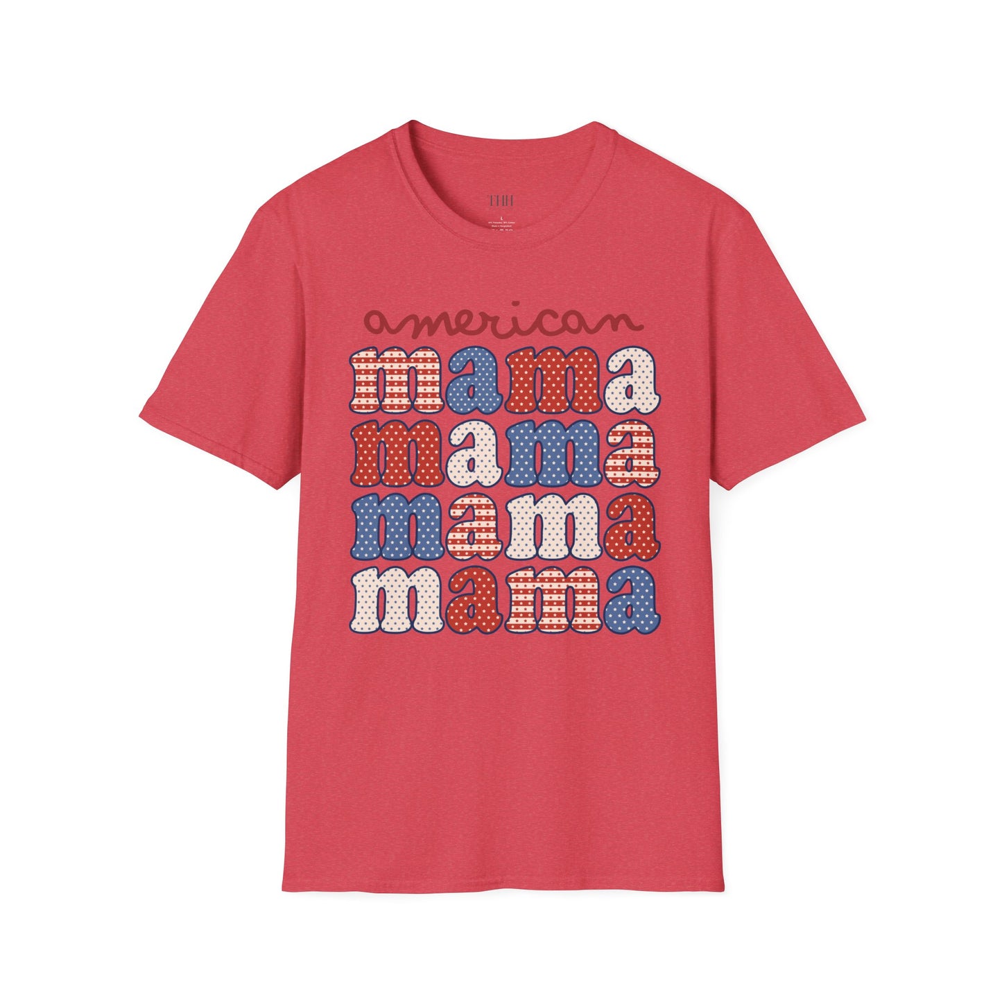 American Mama T-Shirt — Retro Patriotic Mama Tee for 4th of July & Mother's Day