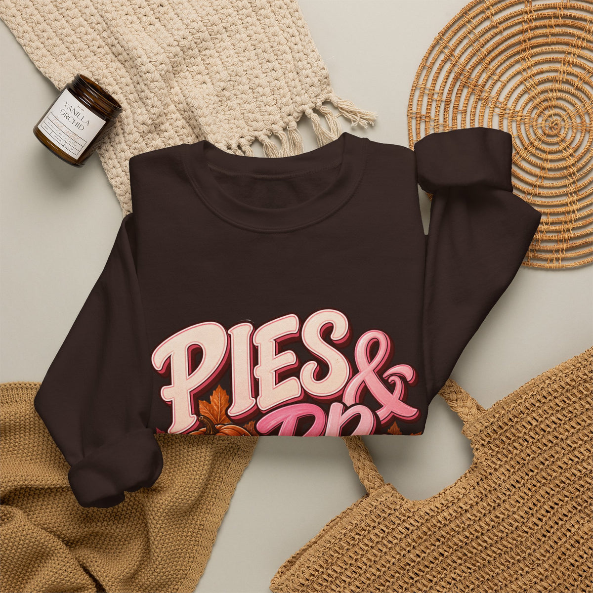 Sweatshirt — "Pies & PRs" Fall Pie Baking Graphic Crewneck