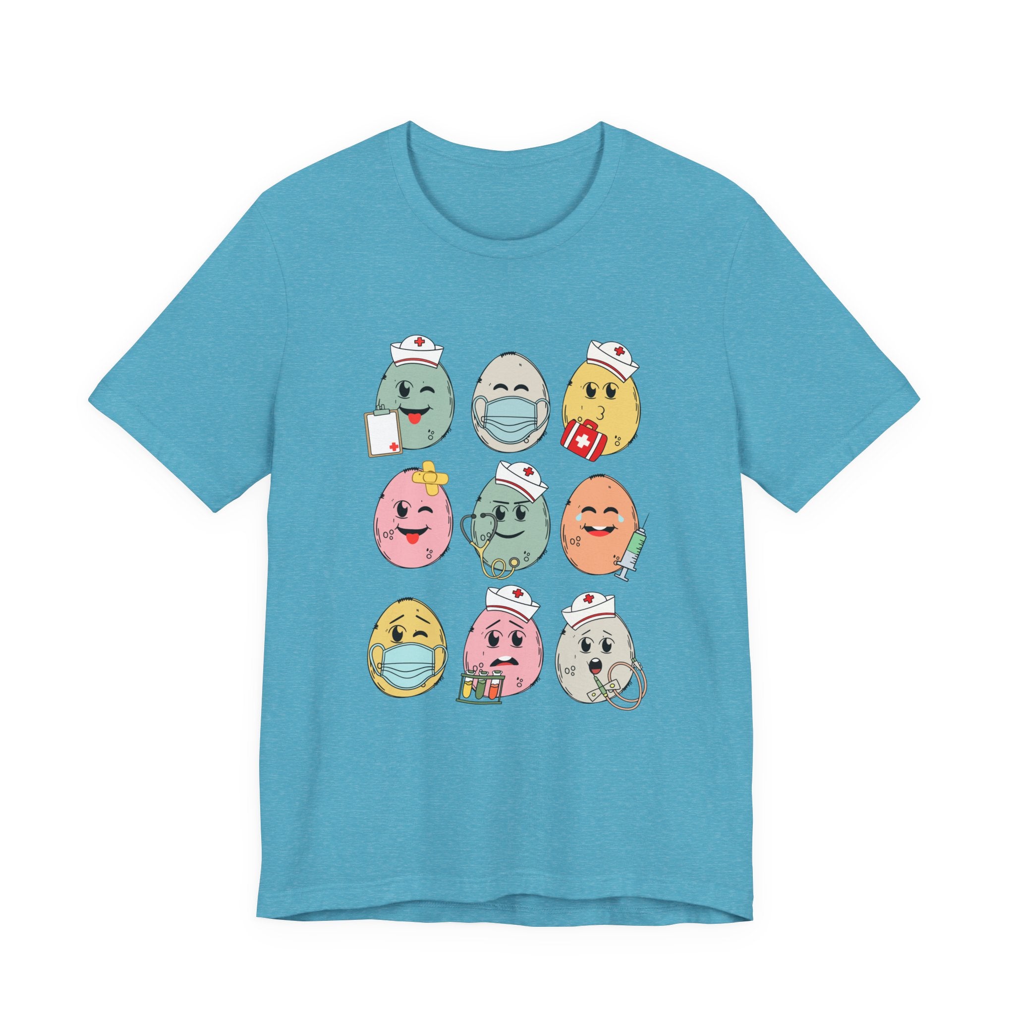 Cute Nurse Egg Emoji T-Shirt – Healthcare Worker Appreciation Tee