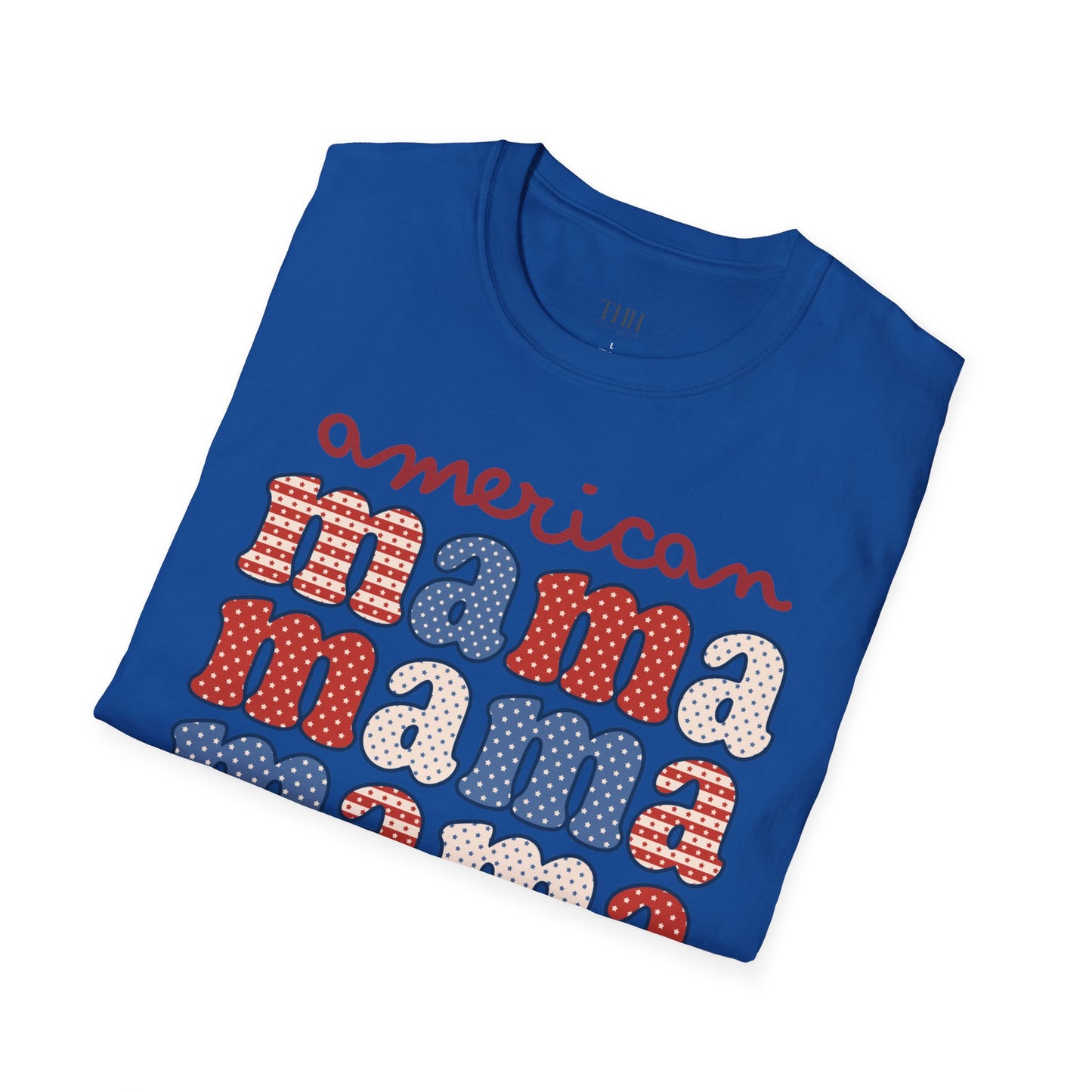 American Mama T-Shirt — Retro Patriotic Mama Tee for 4th of July & Mother's Day