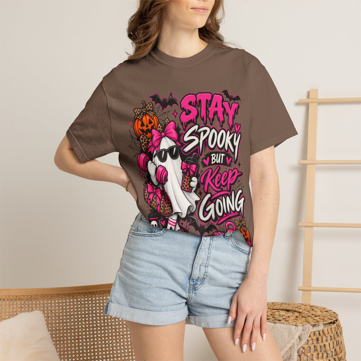Stay Spooky But Keep Going Graphic T-Shirt