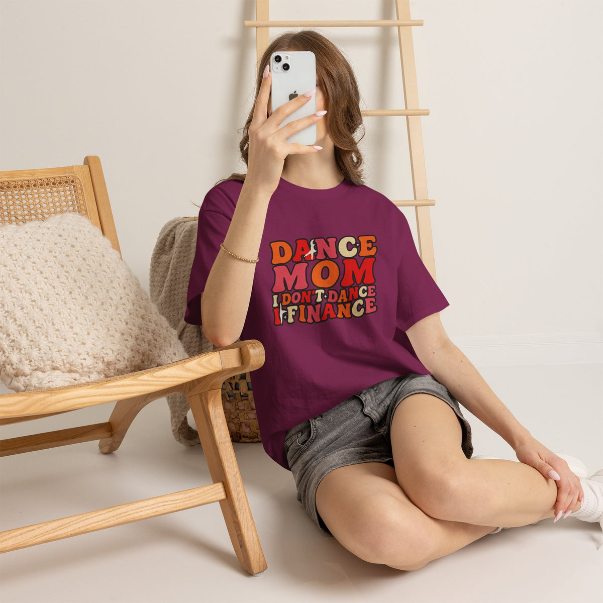 Dance Mom Graphic Tee - “Dance Mom I Don’t Dance I Finance” Retro Typography Shirt