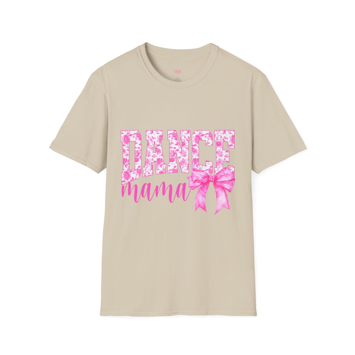 Dance Mama T-Shirt — Pink Floral Dance Mom Tee with Bow