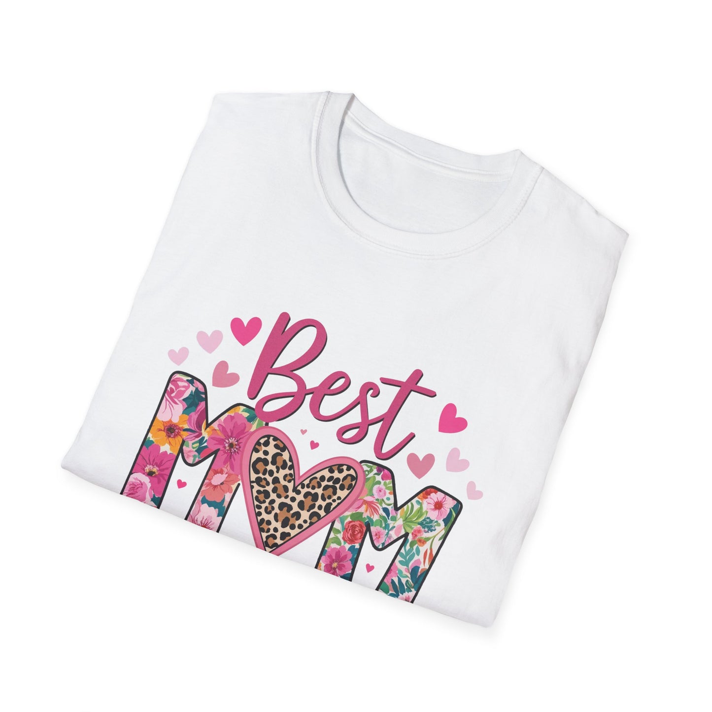 Best Mom Ever T-Shirt — Floral & Leopard Heart Mother's Day Tee