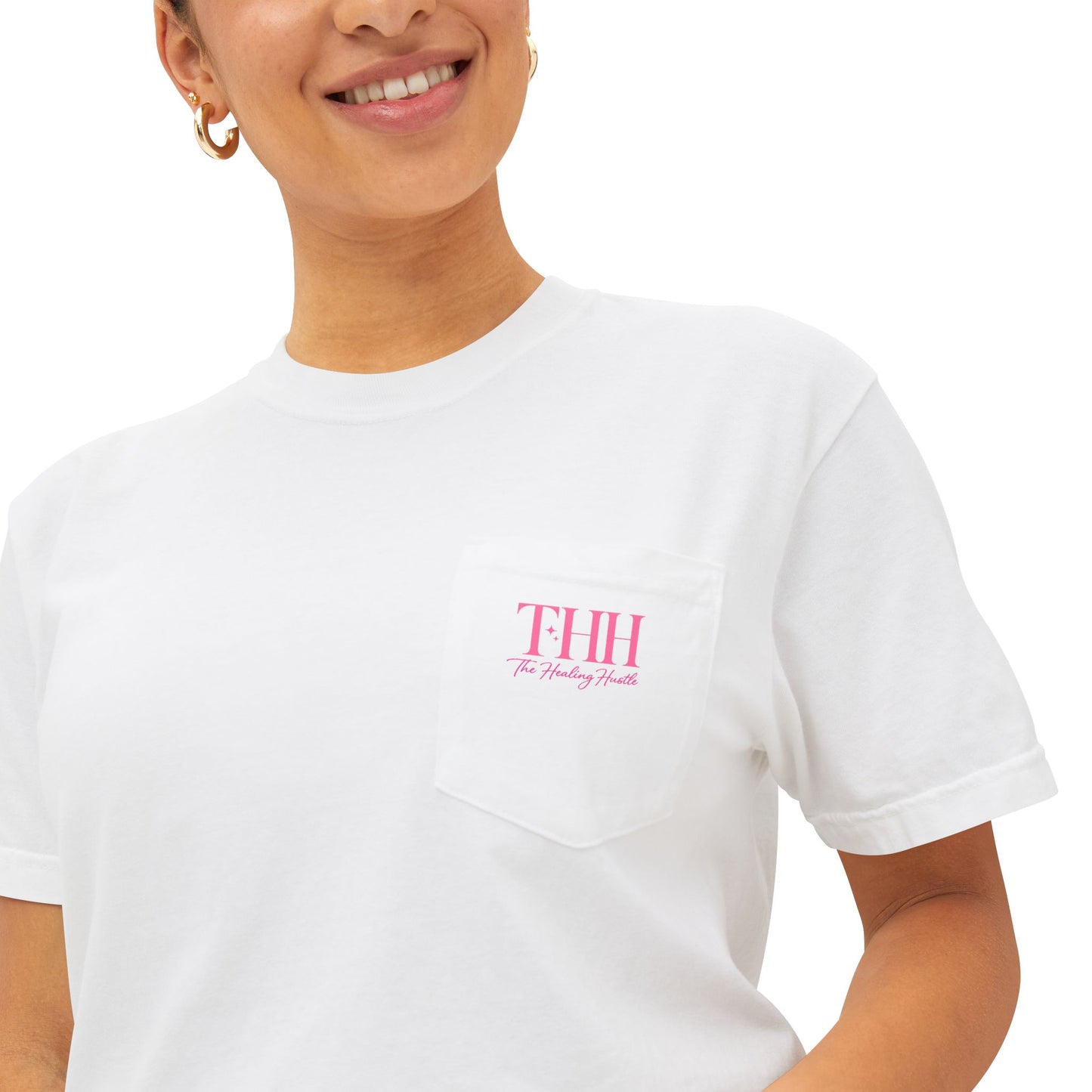 Pocket T-Shirt — "Pretty Girls Lift Heavy" Cute Pastel Weightlifting Tee