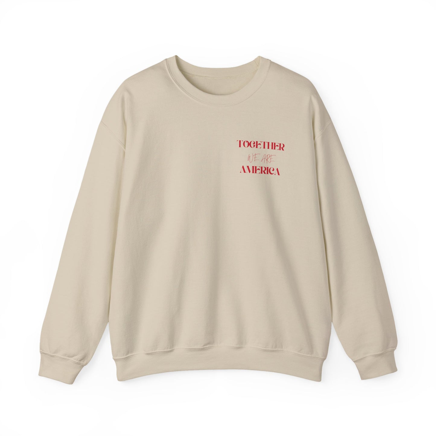 Crewneck Sweatshirt — 'Together We Rise' Love & International Flags Peace Design