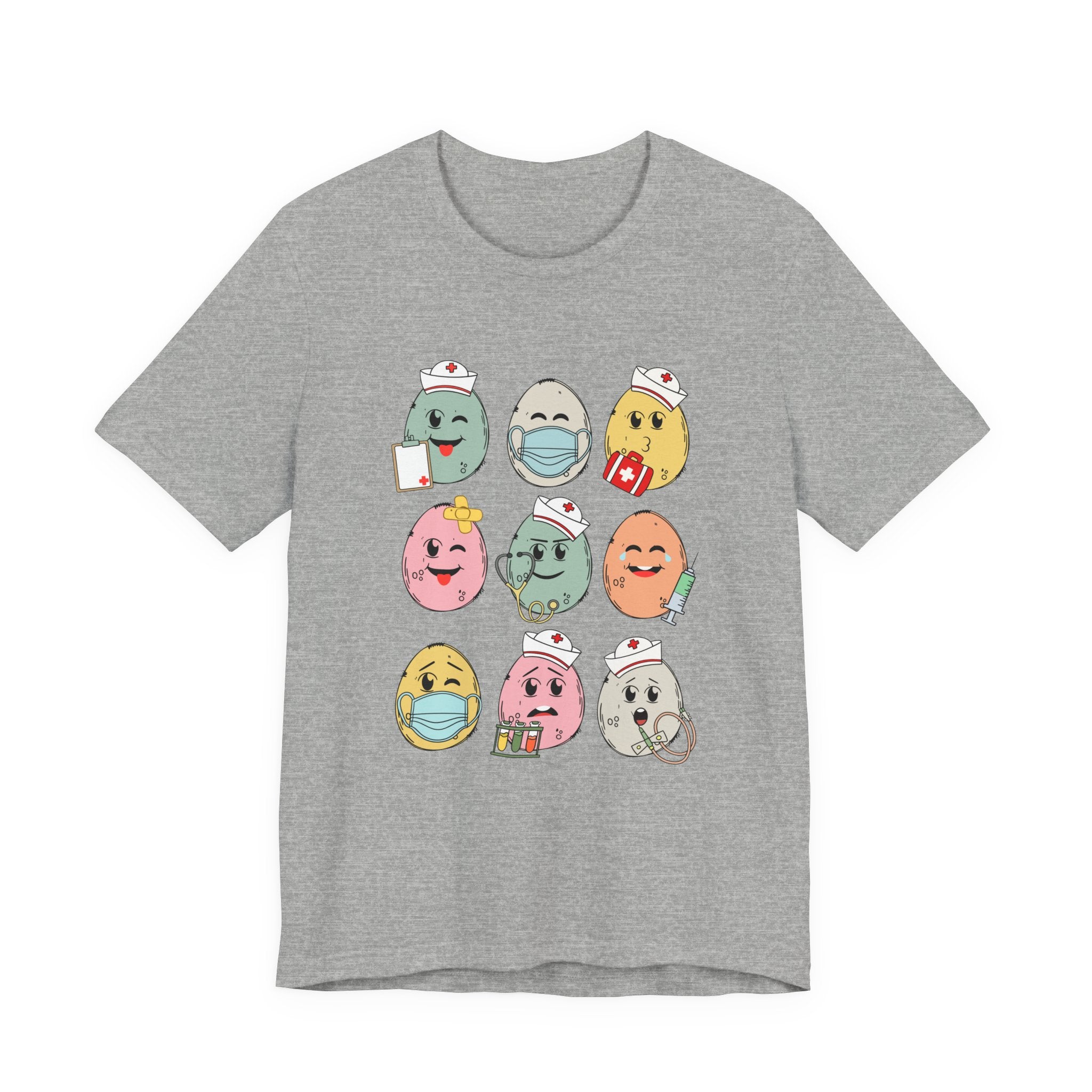 Cute Nurse Egg Emoji T-Shirt – Healthcare Worker Appreciation Tee