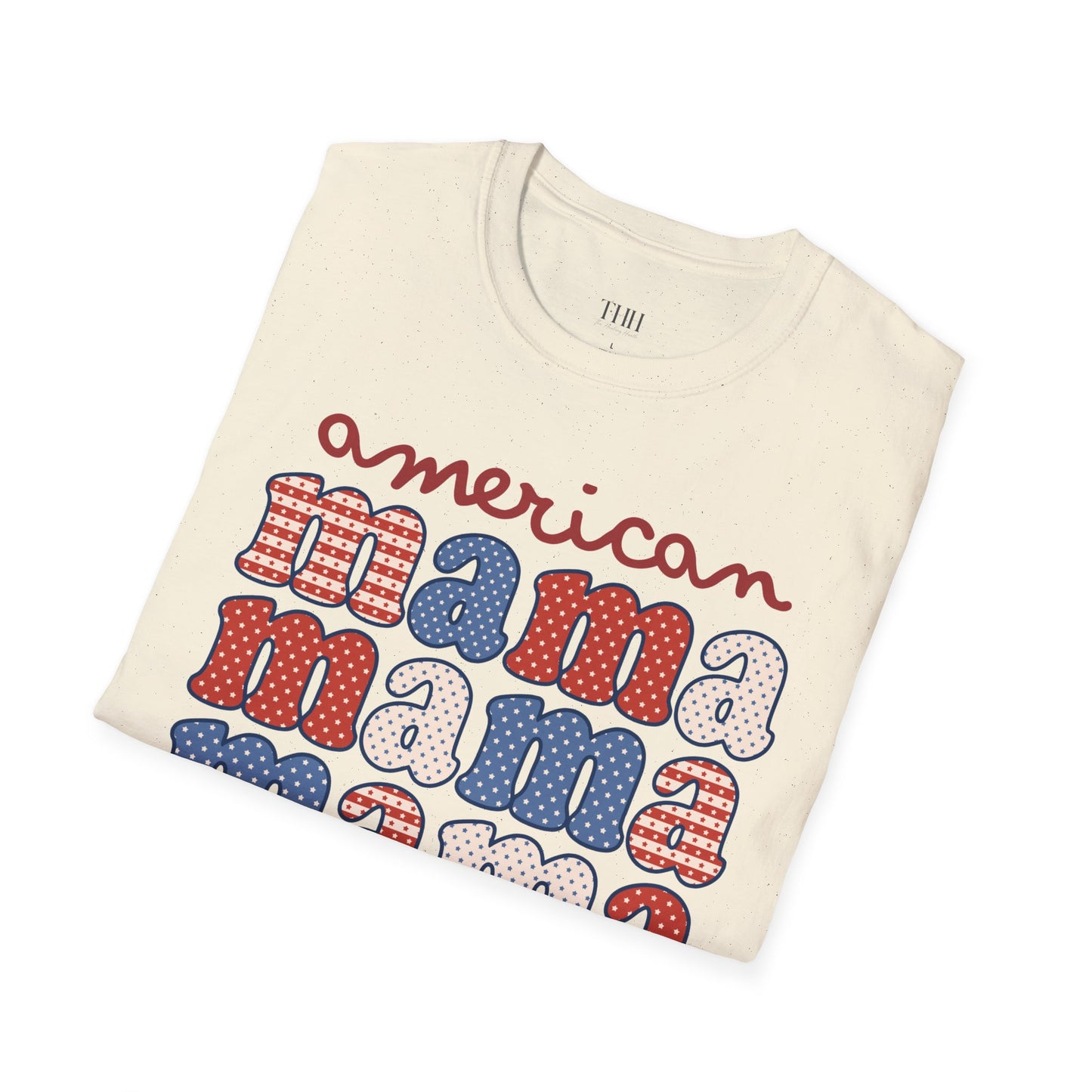 American Mama T-Shirt — Retro Patriotic Mama Tee for 4th of July & Mother's Day