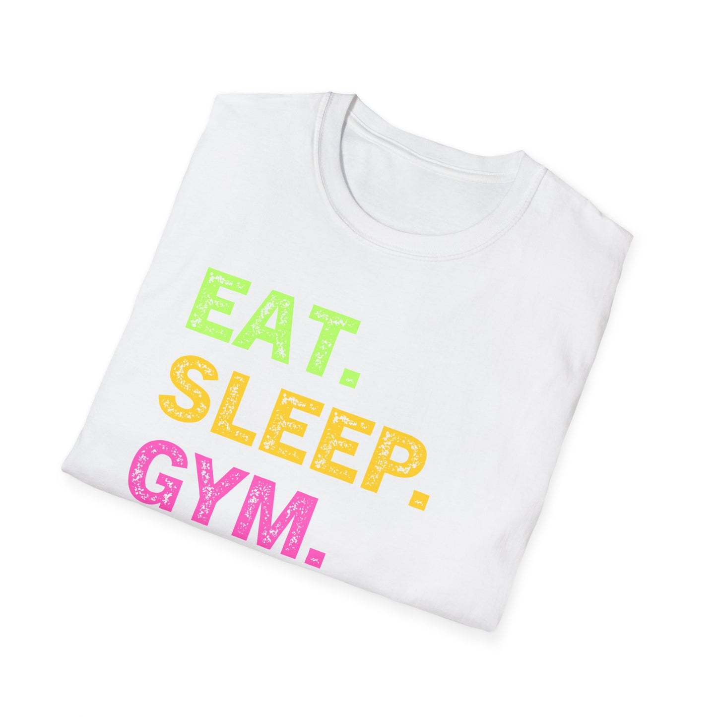 Eat. Sleep. Gym. Repeat. Fitness T-Shirt — Motivational Workout Tee