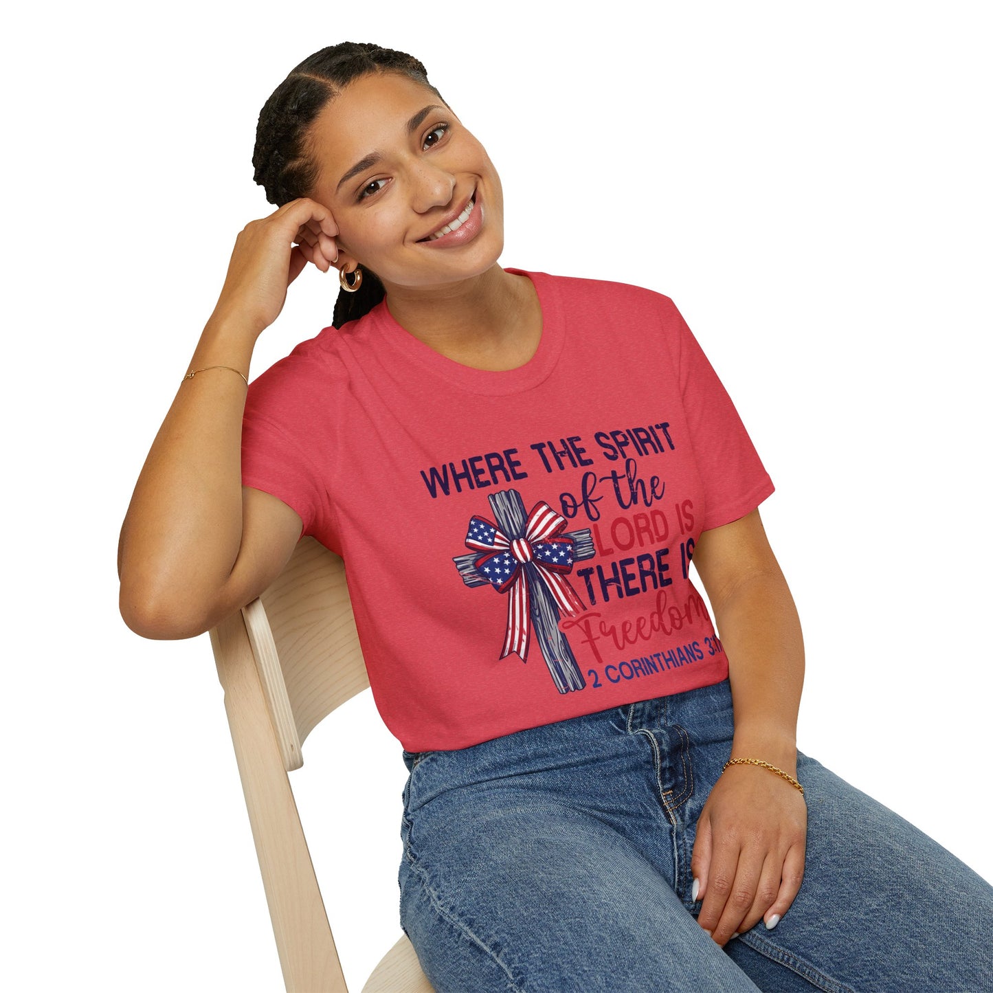 Christian Freedom T-Shirt – "Where the Spirit of the Lord is There is Freedom" (2 Corinthians 3:17)
