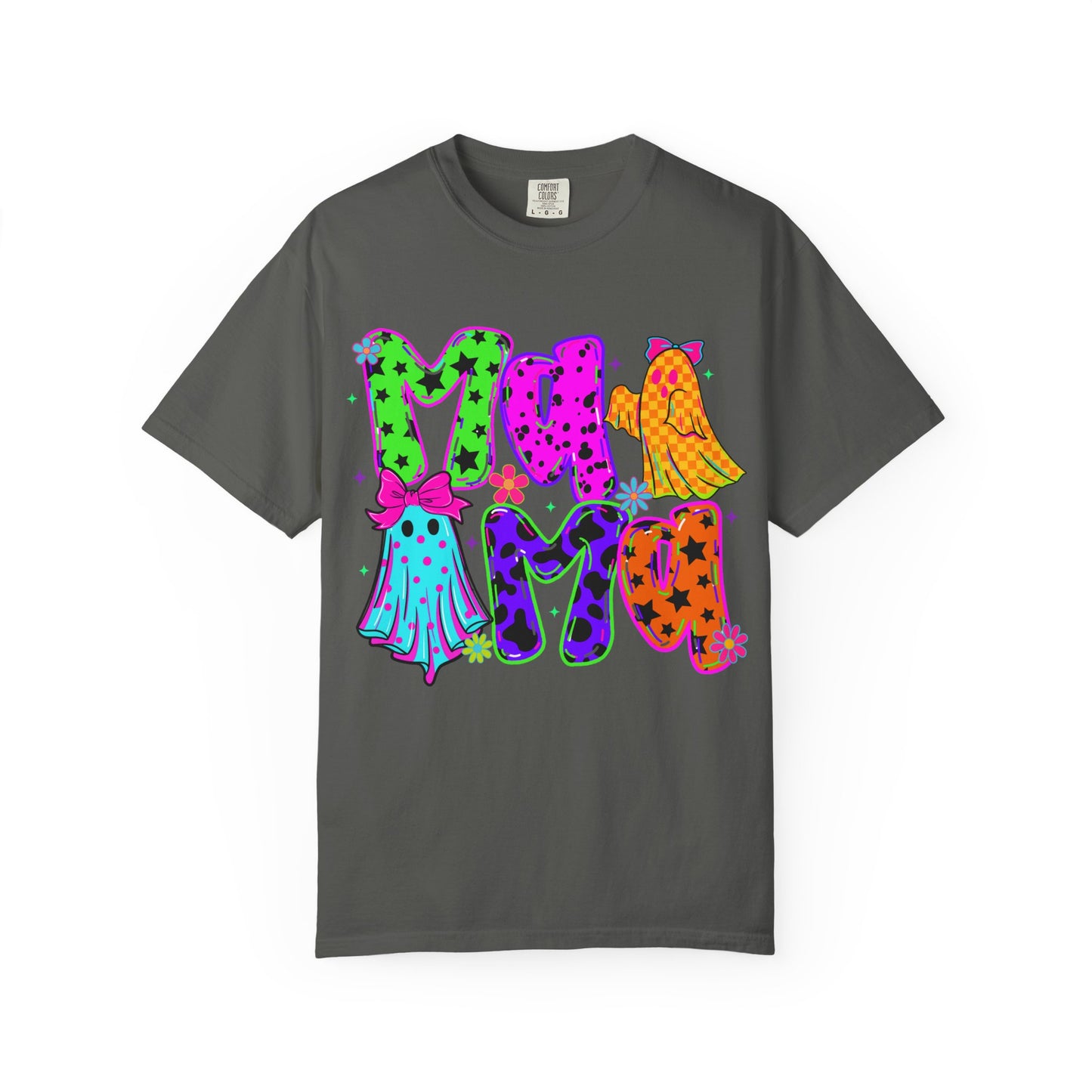 Graphic T-Shirt — Colorful 'Mama' Ghosts Halloween Shirt