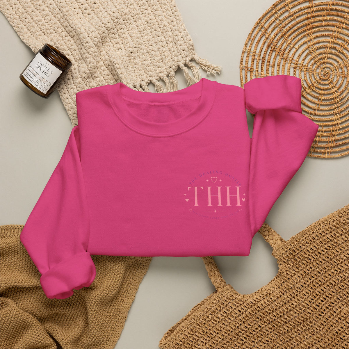 Crewneck Sweatshirt — Grateful Stronger Than Yesterday Graphic (Wellness, Recovery & Gratitude)