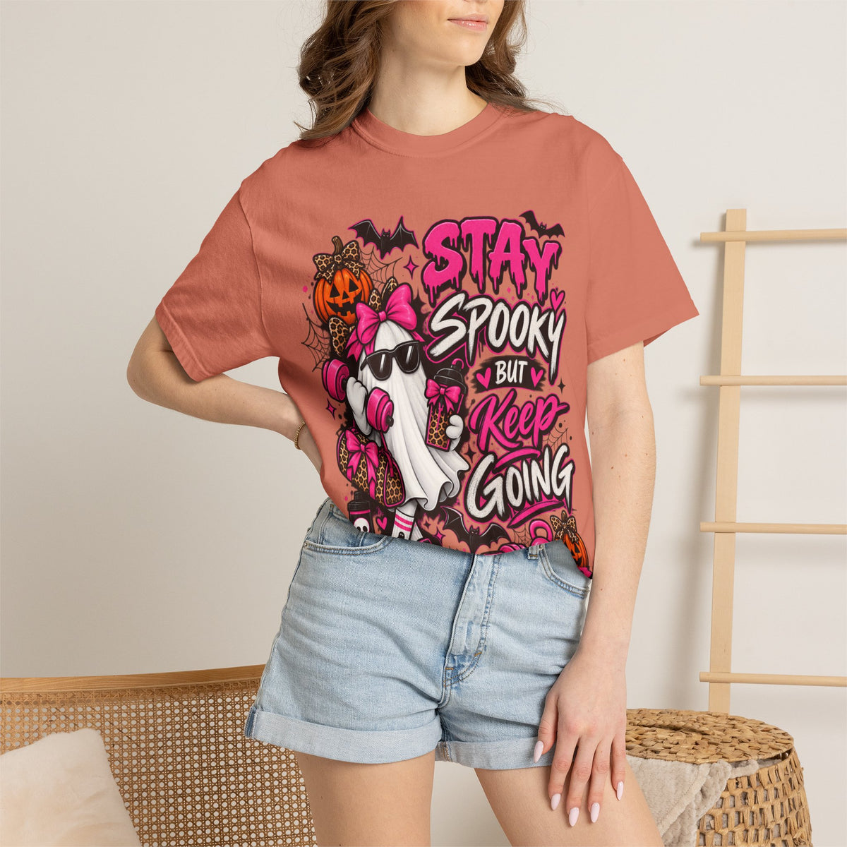 Stay Spooky But Keep Going Graphic T-Shirt