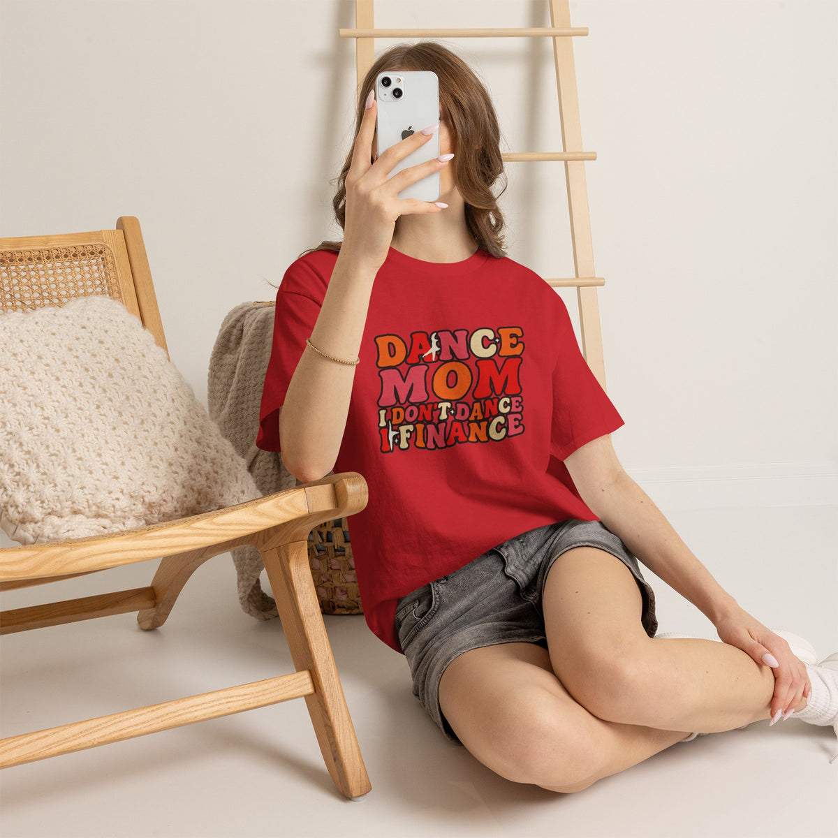 Dance Mom Graphic Tee - “Dance Mom I Don’t Dance I Finance” Retro Typography Shirt