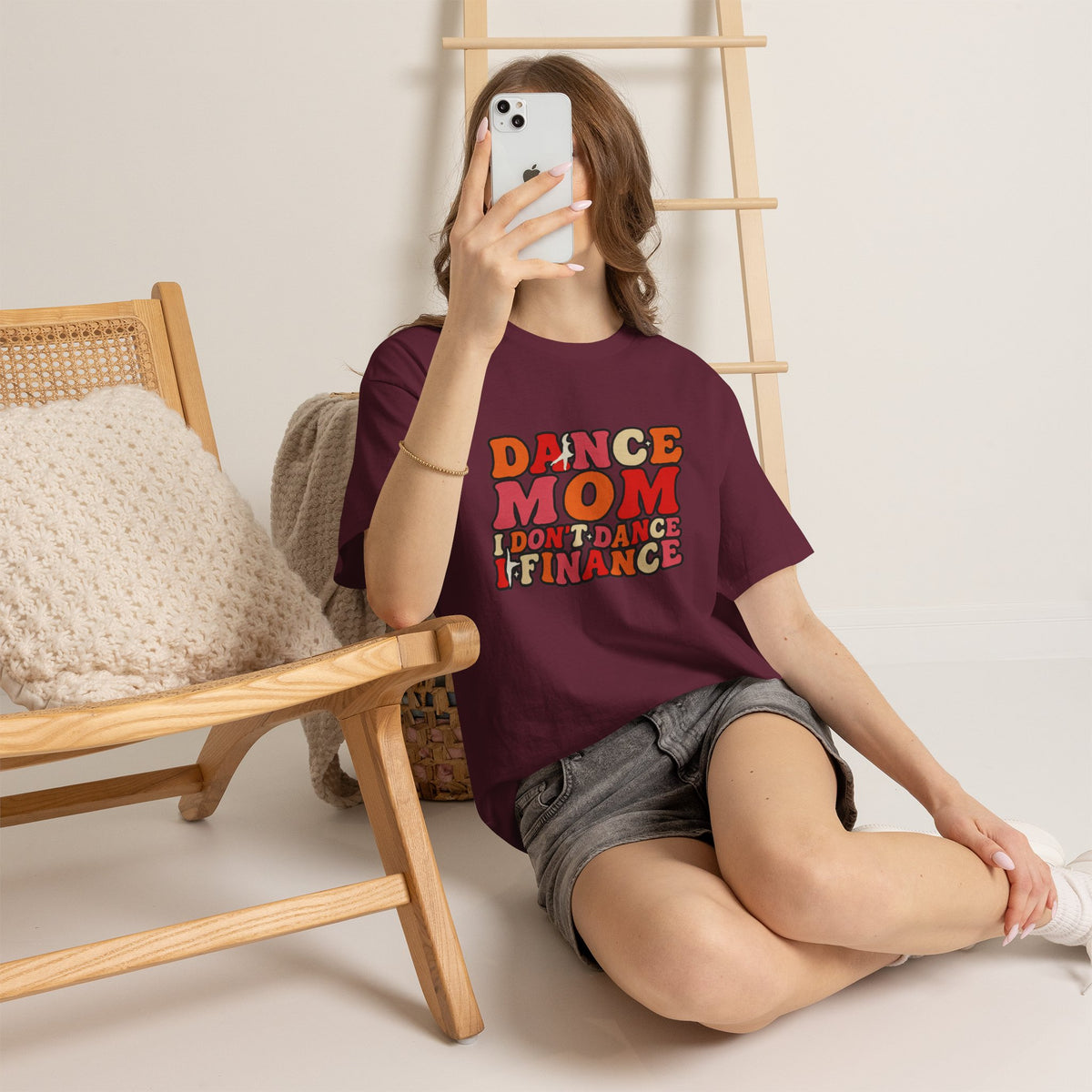 Dance Mom Graphic Tee - “Dance Mom I Don’t Dance I Finance” Retro Typography Shirt
