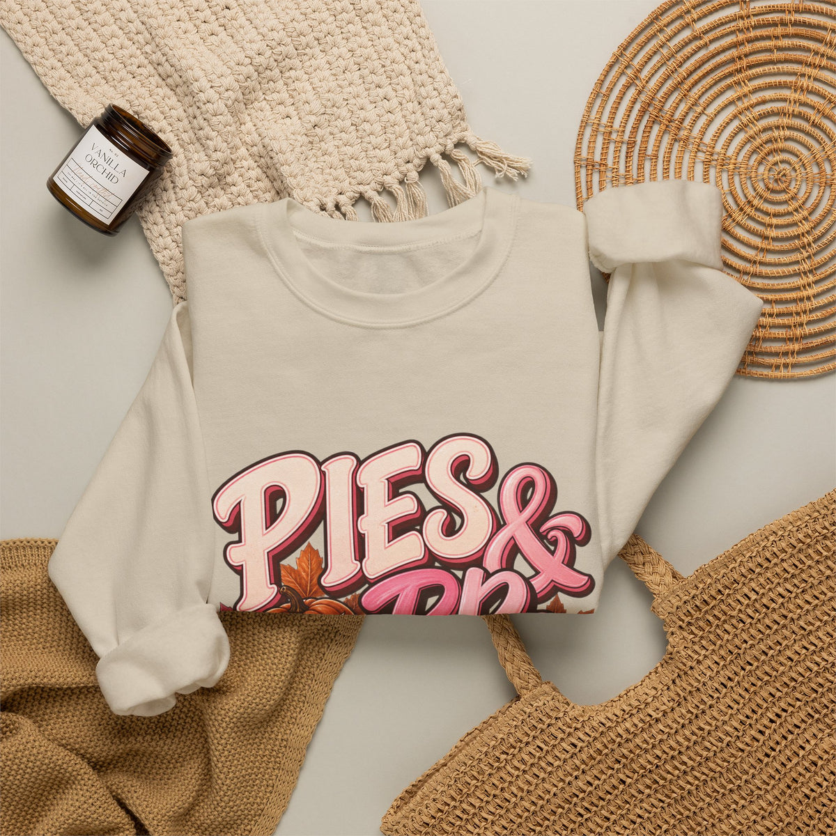Sweatshirt — "Pies & PRs" Fall Pie Baking Graphic Crewneck