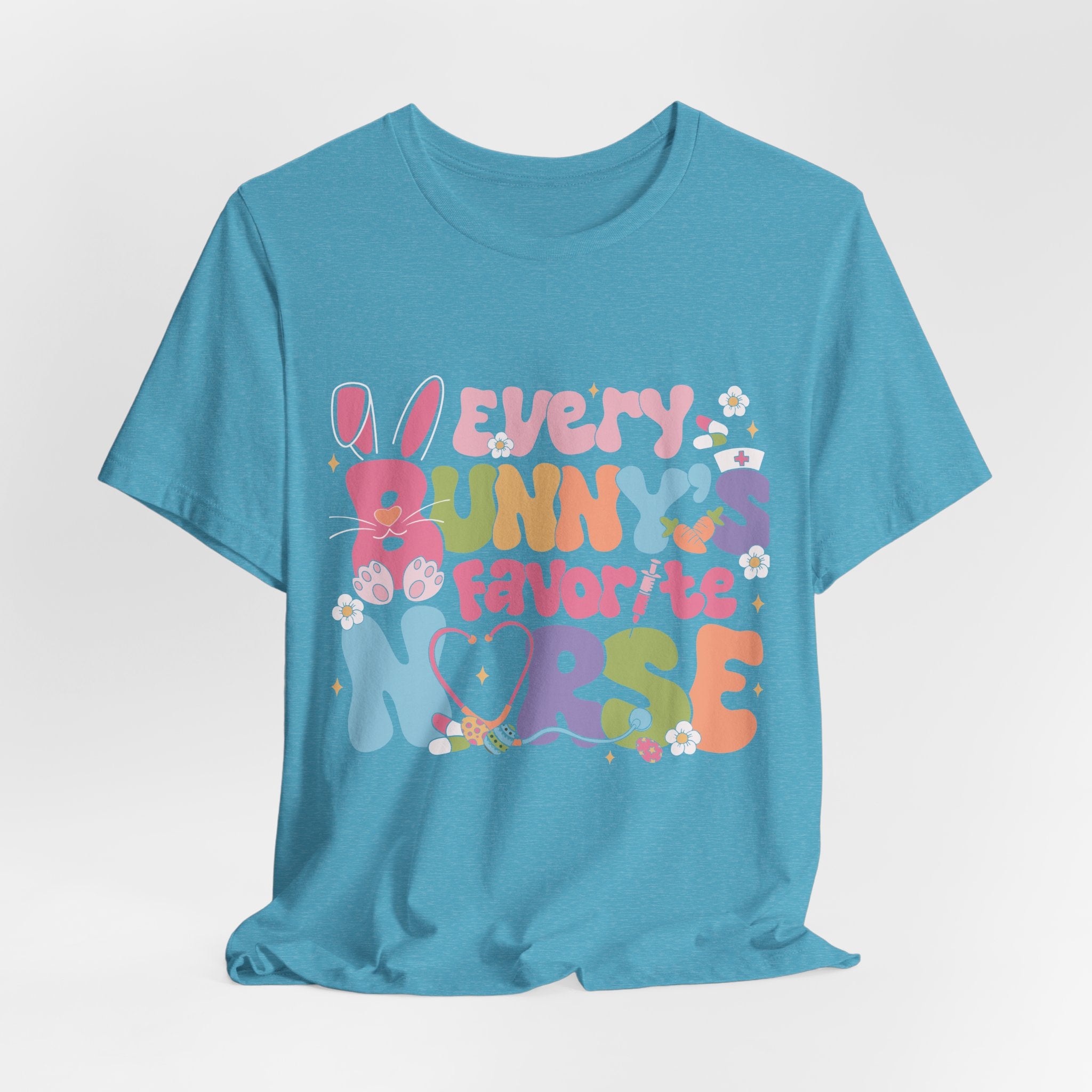 Nurse Tee — "Every Bunny's Favorite Nurse" Pastel Easter Nursing T-Shirt