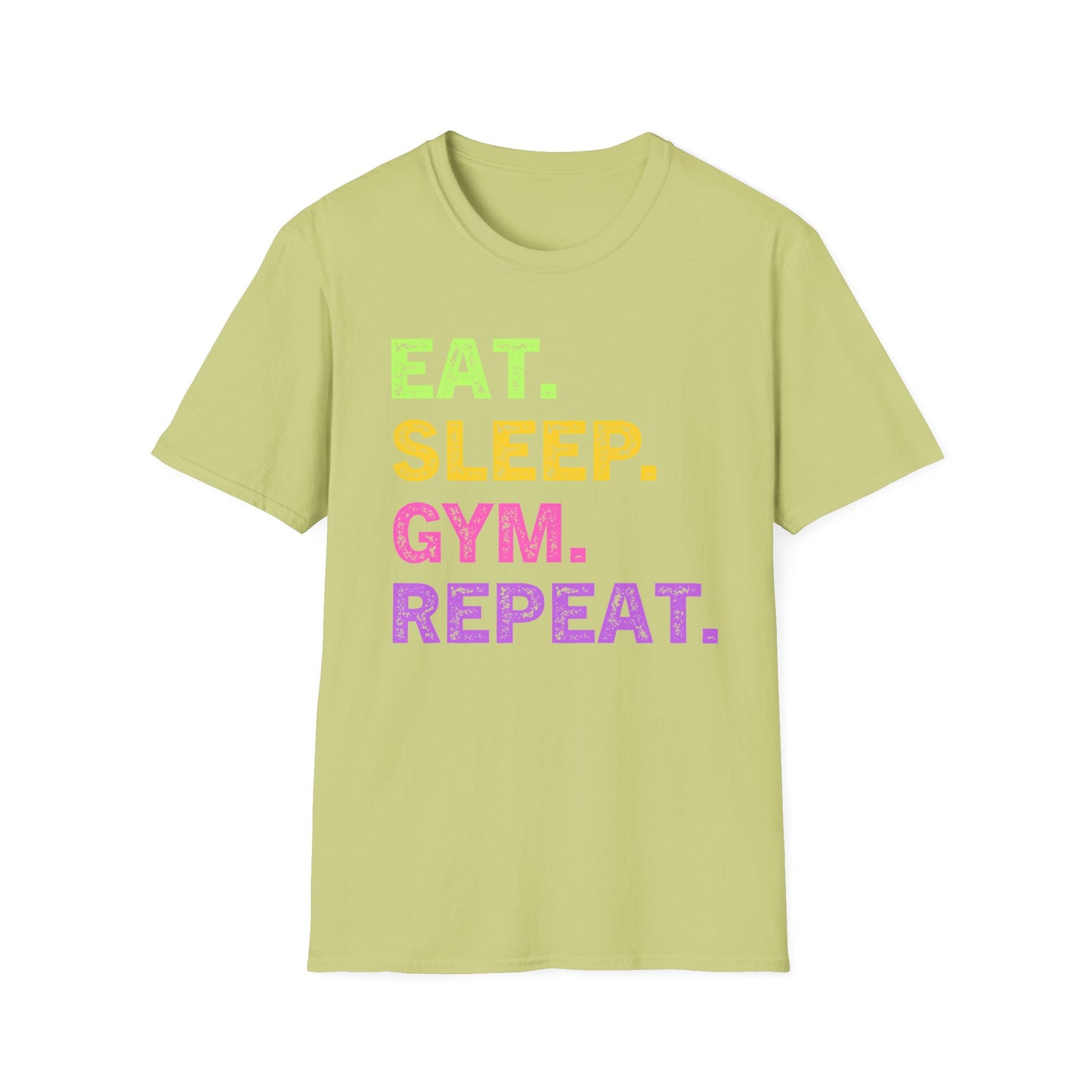 Eat. Sleep. Gym. Repeat. Fitness T-Shirt — Motivational Workout Tee
