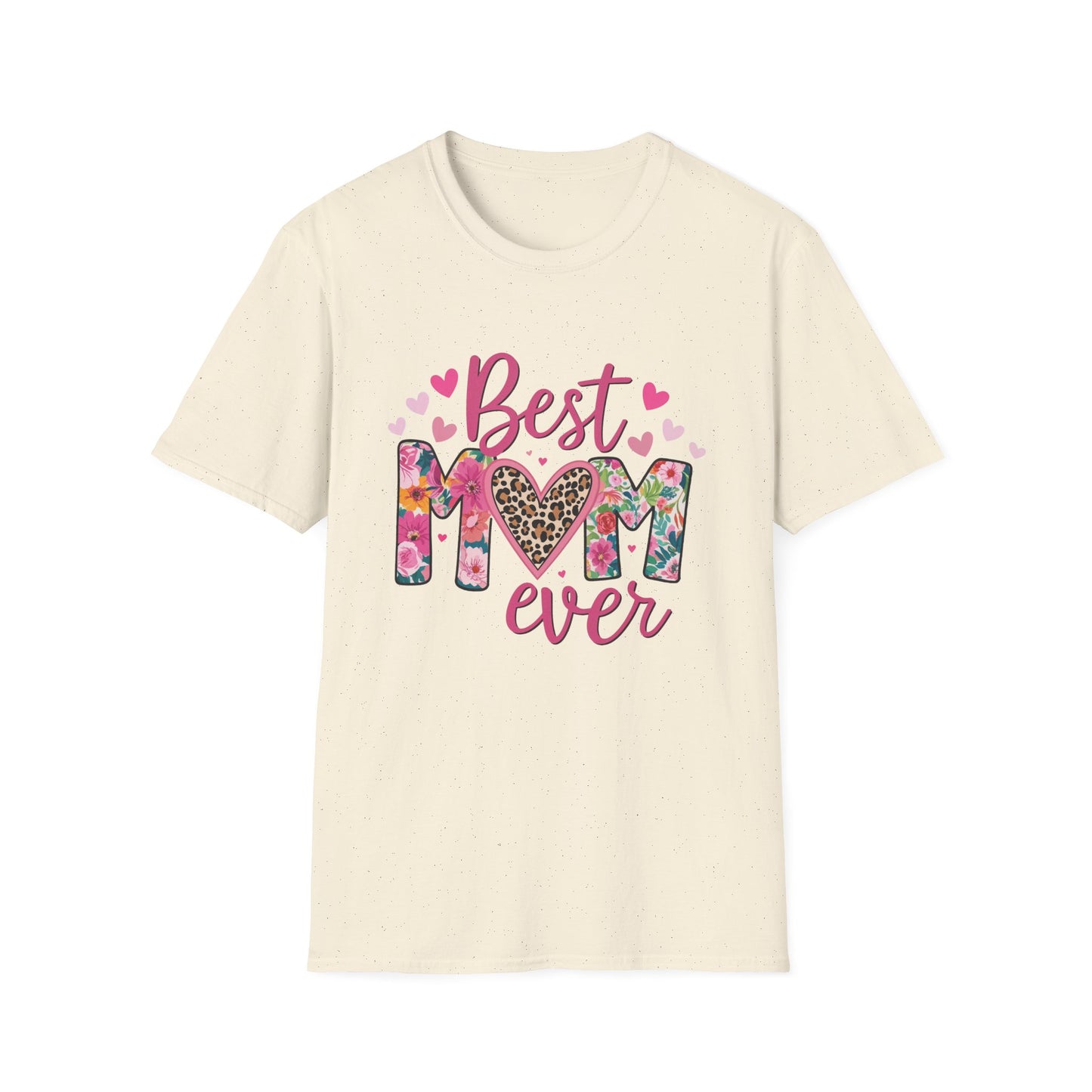Best Mom Ever T-Shirt — Floral & Leopard Heart Mother's Day Tee