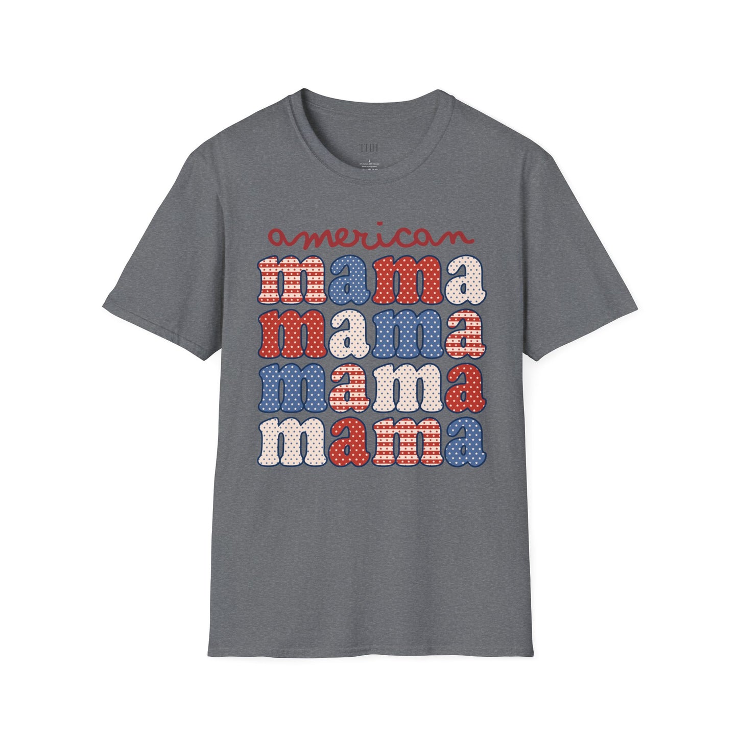 American Mama T-Shirt — Retro Patriotic Mama Tee for 4th of July & Mother's Day