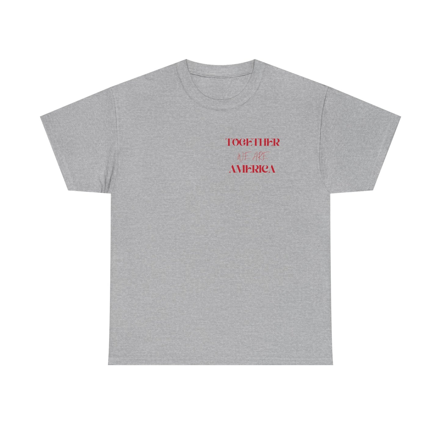 T‑Shirt — “Together for America” Love & Flags Graphic Tee