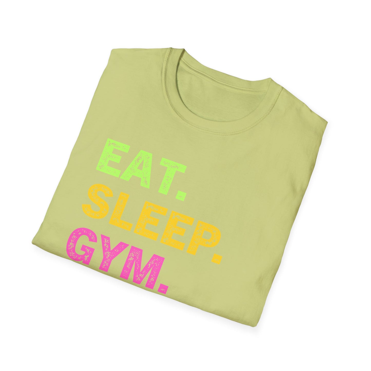 Eat. Sleep. Gym. Repeat. Fitness T-Shirt — Motivational Workout Tee