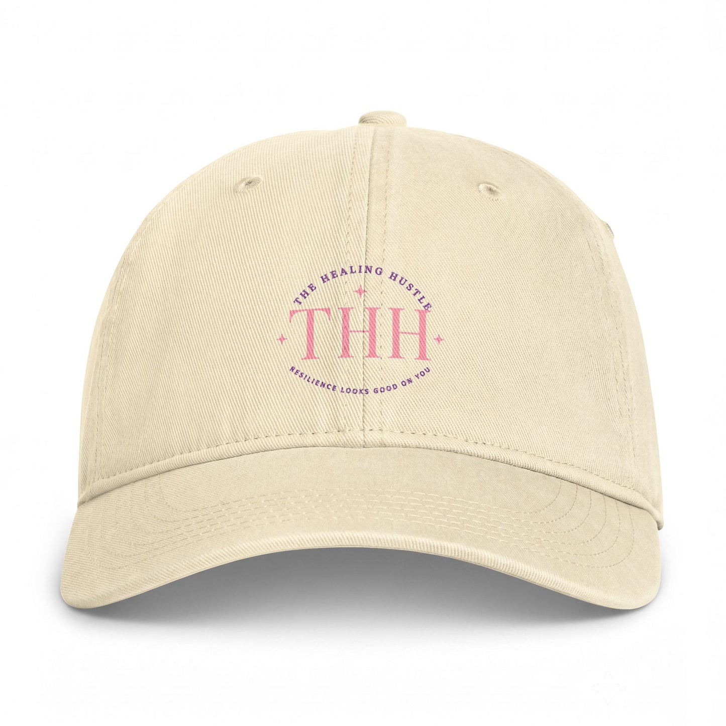 Coastal Washed Cap — The Healing Havens Embroidered Baseball Hat