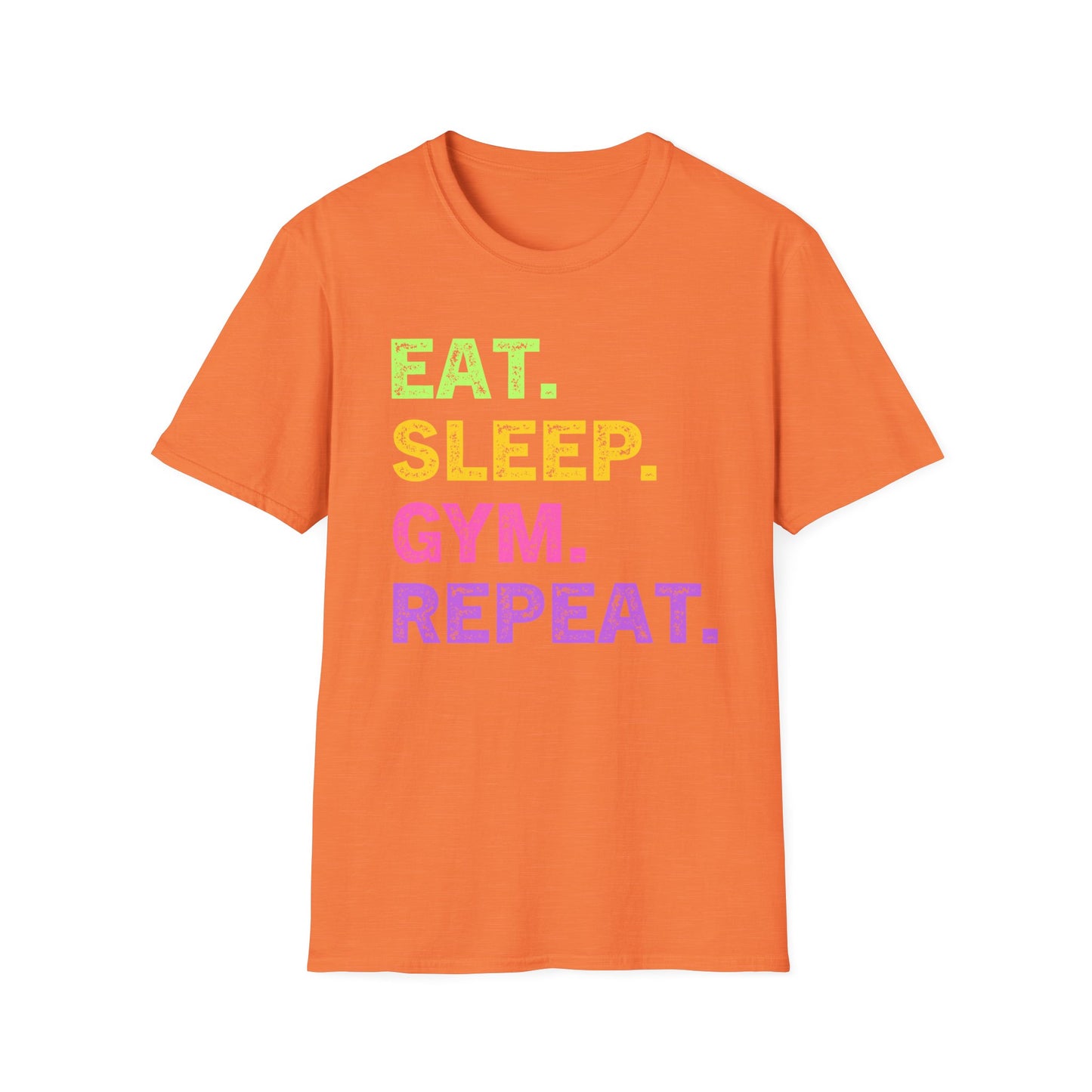 Eat. Sleep. Gym. Repeat. Fitness T-Shirt — Motivational Workout Tee