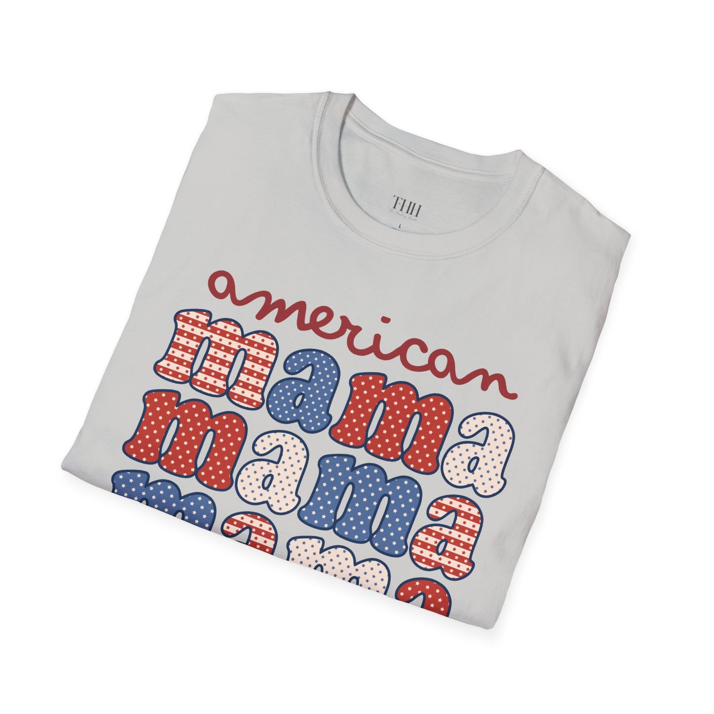 American Mama T-Shirt — Retro Patriotic Mama Tee for 4th of July & Mother's Day