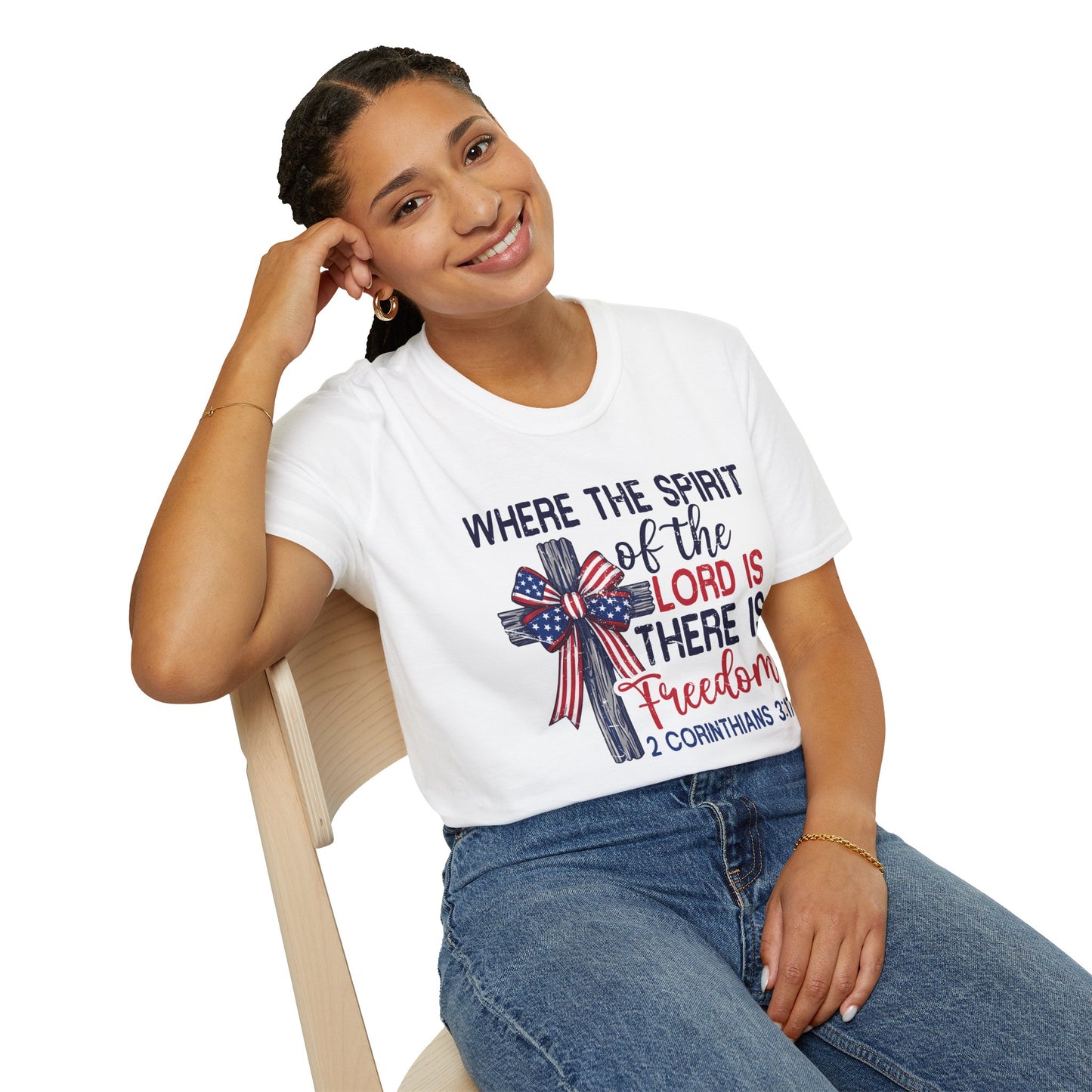 Christian Freedom T-Shirt – "Where the Spirit of the Lord is There is Freedom" (2 Corinthians 3:17)