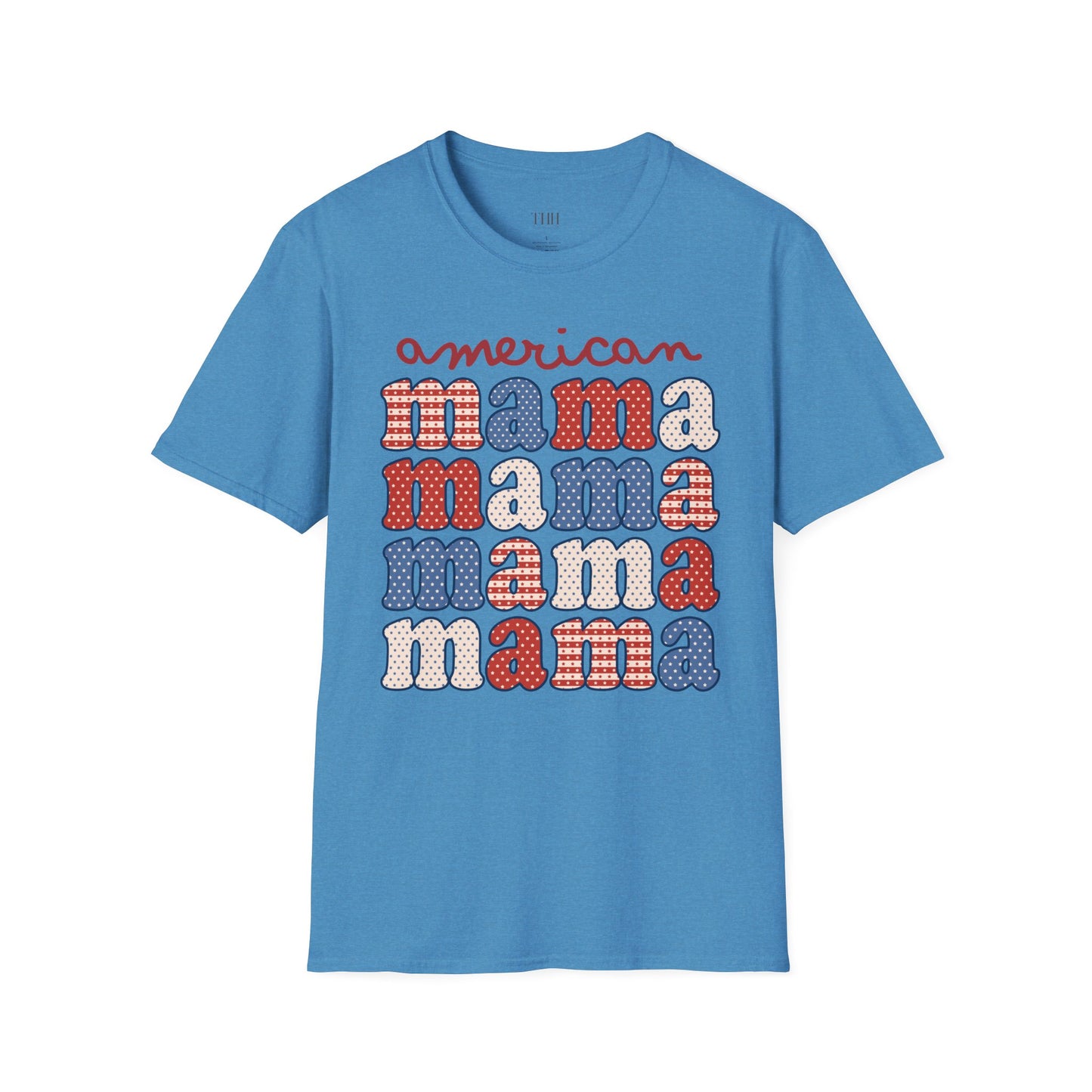 American Mama T-Shirt — Retro Patriotic Mama Tee for 4th of July & Mother's Day