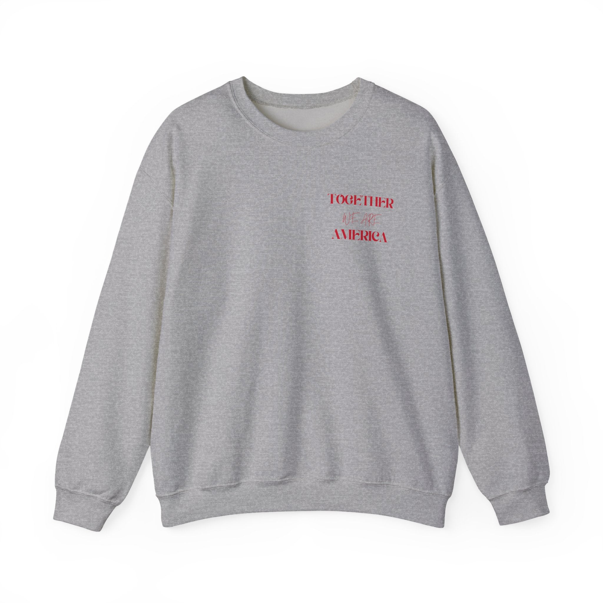 Crewneck Sweatshirt — 'Together We Rise' Love & International Flags Peace Design