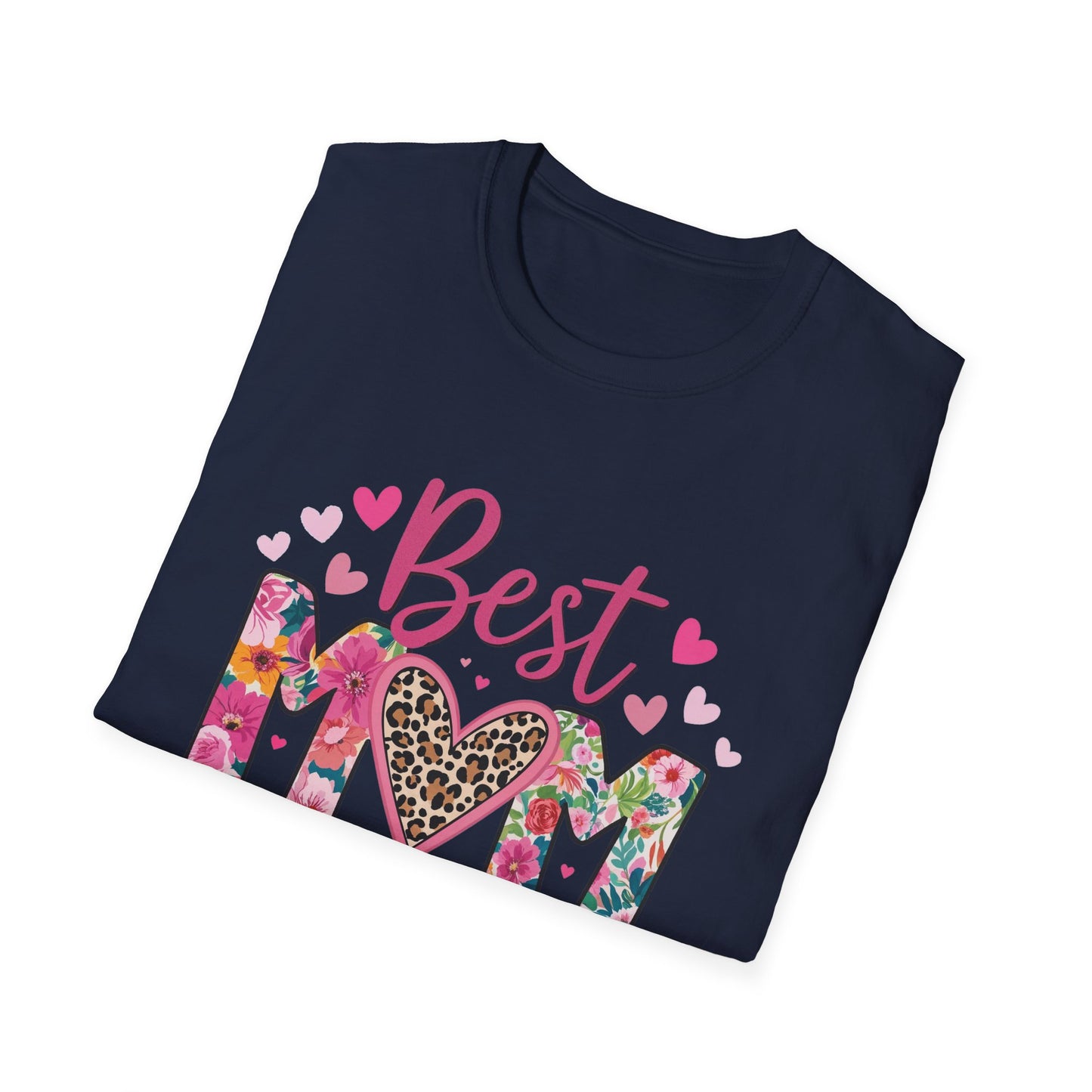 Best Mom Ever T-Shirt — Floral & Leopard Heart Mother's Day Tee