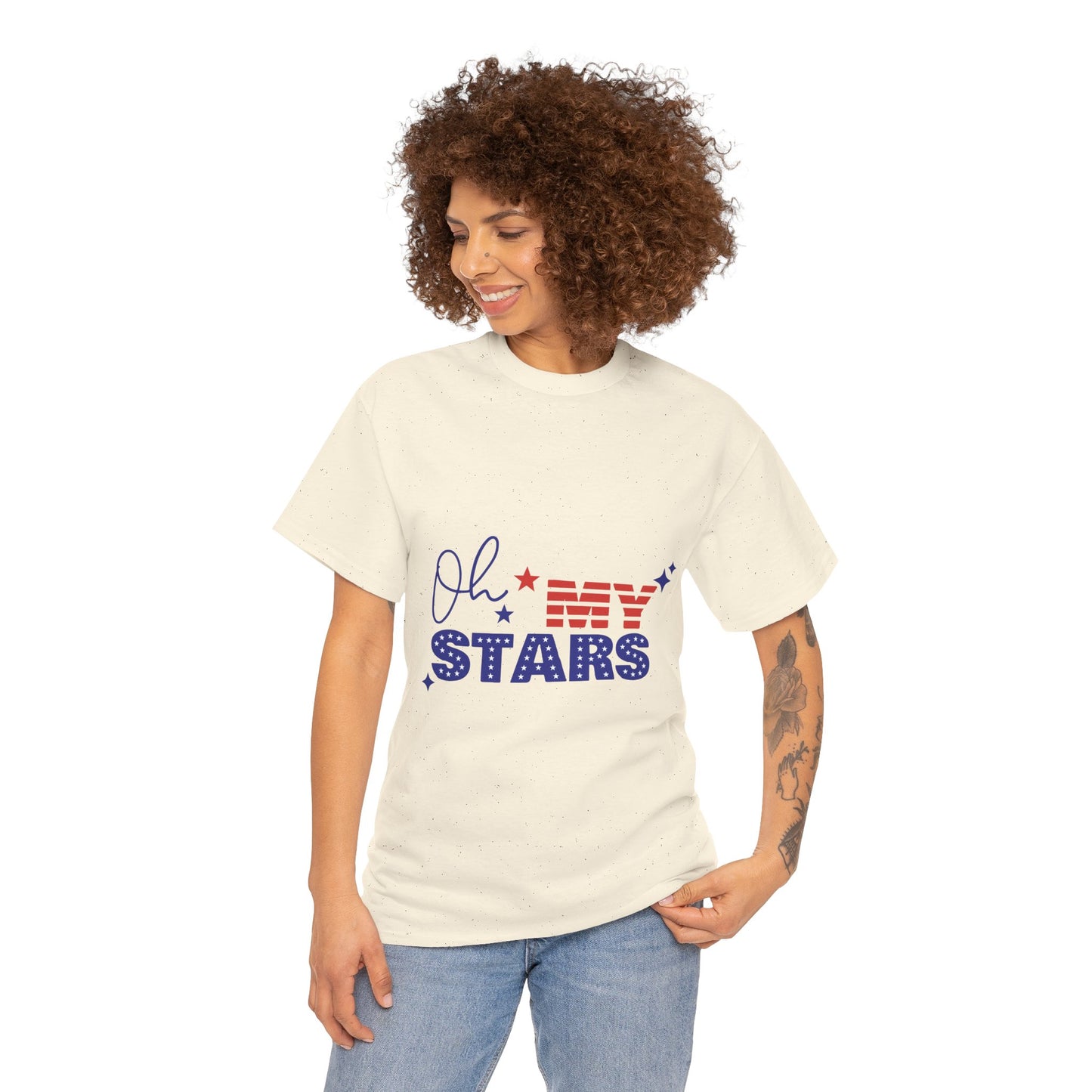 Patriotic "Oh My Stars" T-Shirt – Fourth of July USA Flag Tee