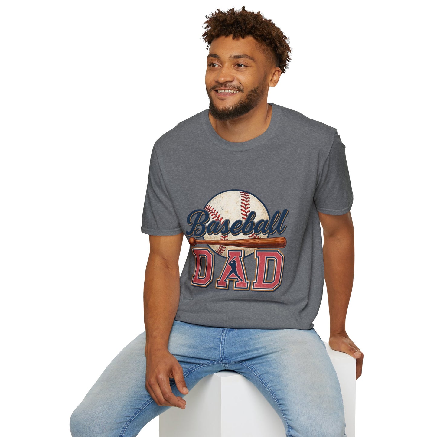 Baseball Dad T-Shirt — Vintage Baseball Graphic Tee for Fathers