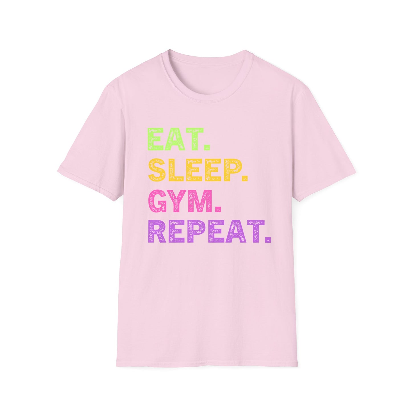 Eat. Sleep. Gym. Repeat. Fitness T-Shirt — Motivational Workout Tee
