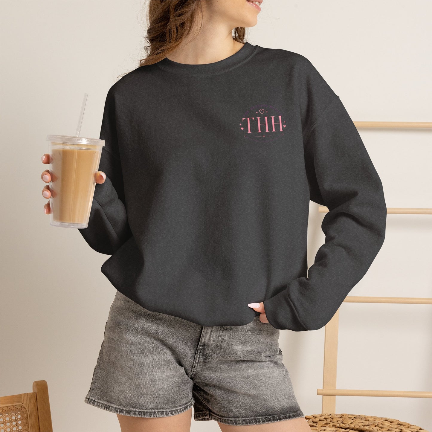 Crewneck Sweatshirt — "Stay Scary, Lift Heavy, Chase Goals" Halloween Gym Graphic