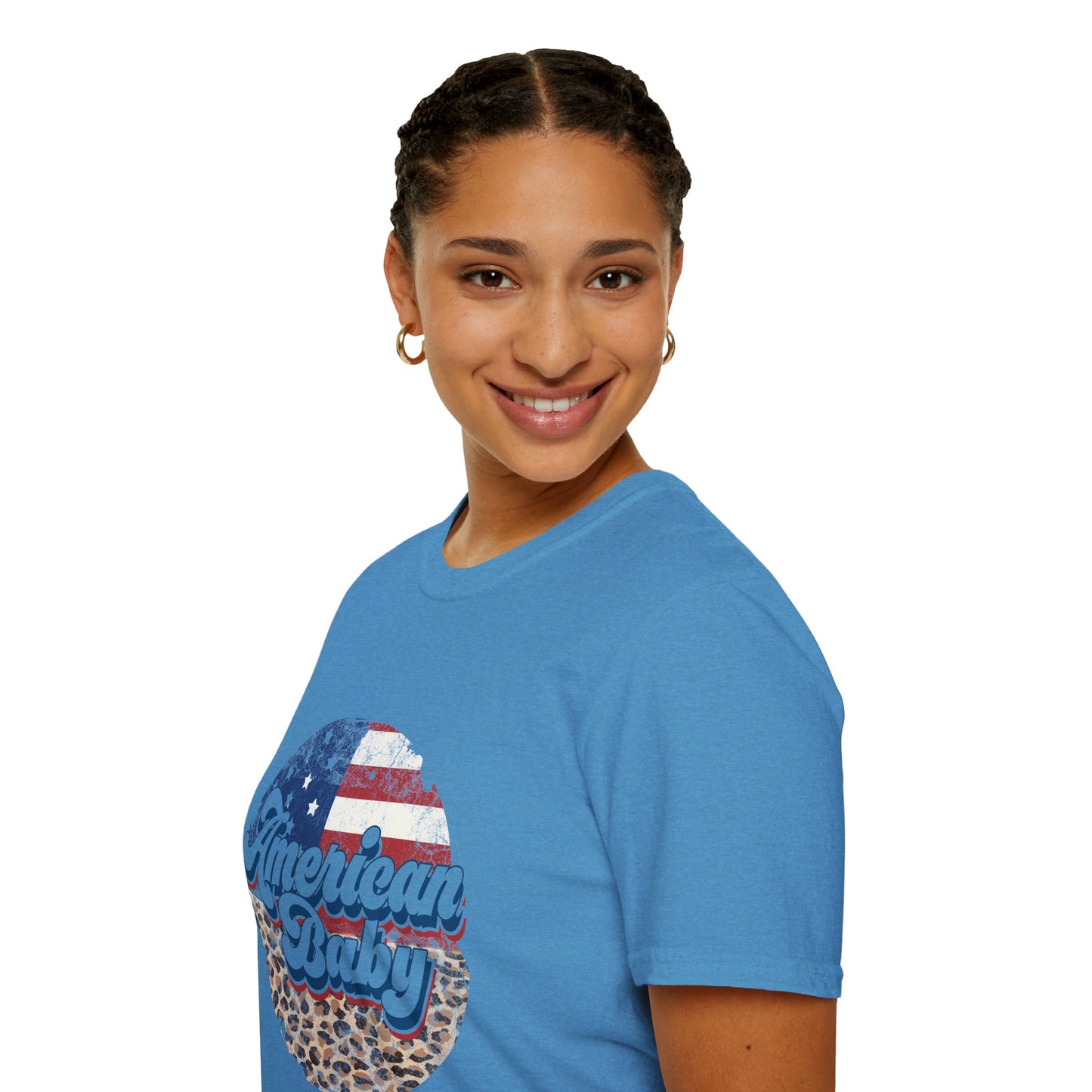 American Baby T-Shirt — Patriotic Leopard Circle Graphic Tee