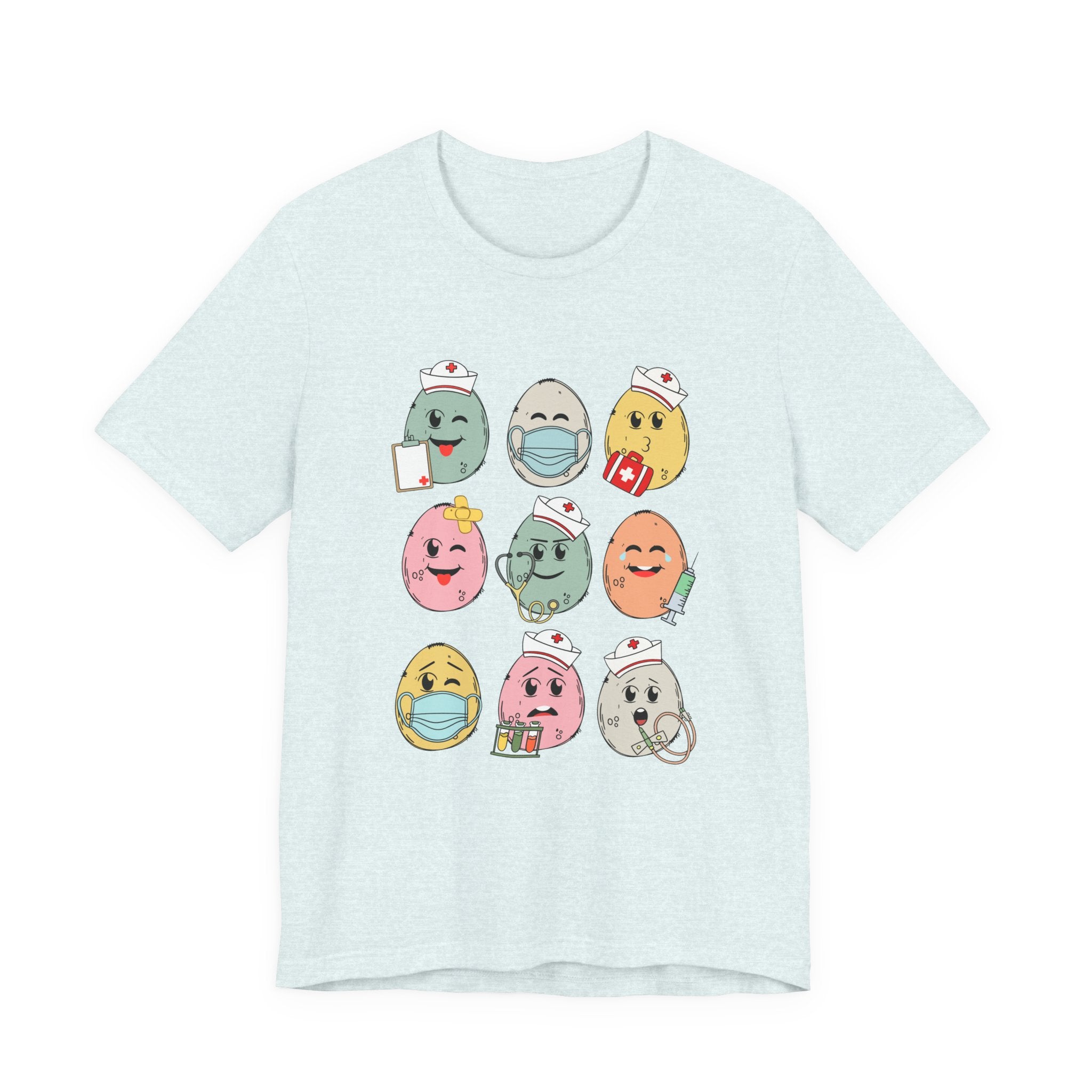 Cute Nurse Egg Emoji T-Shirt – Healthcare Worker Appreciation Tee