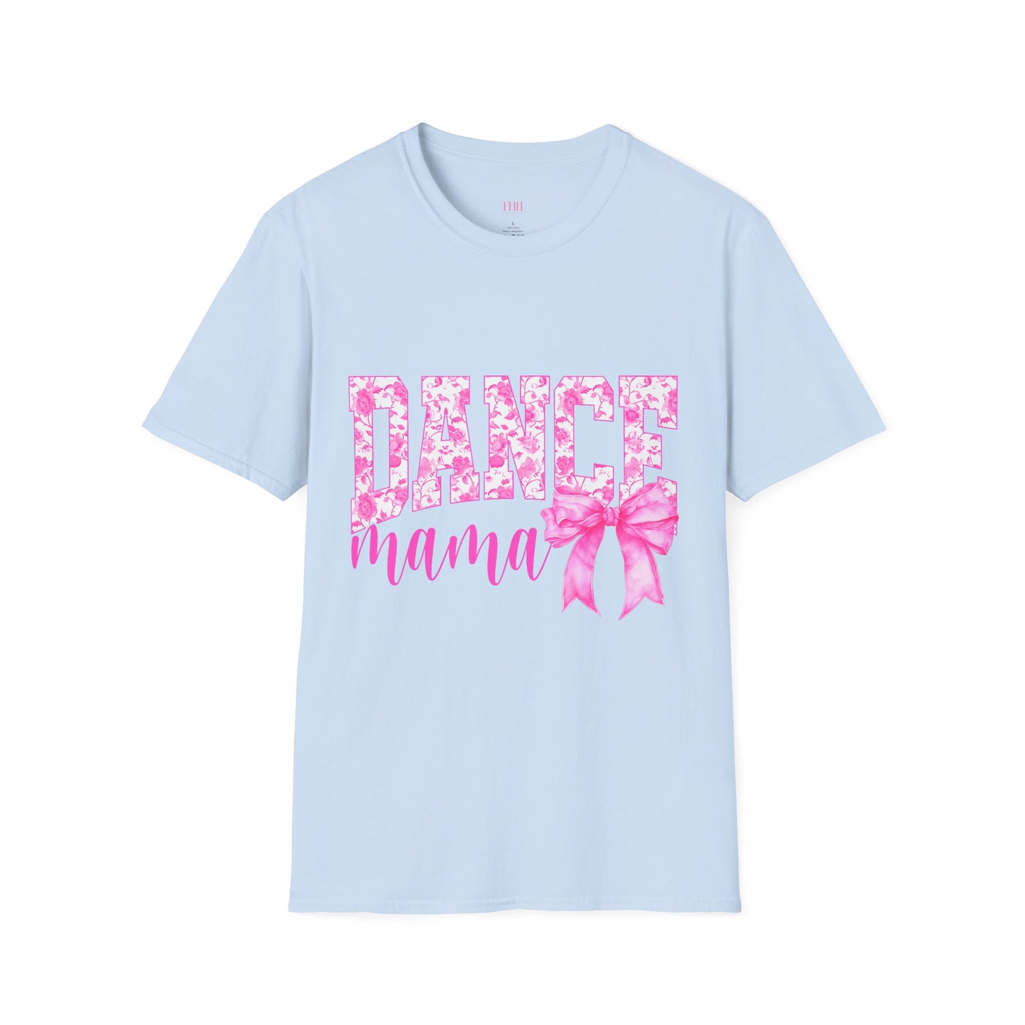 Dance Mama T-Shirt — Pink Floral Dance Mom Tee with Bow
