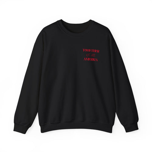 Crewneck Sweatshirt — 'Together We Rise' Love & International Flags Peace Design