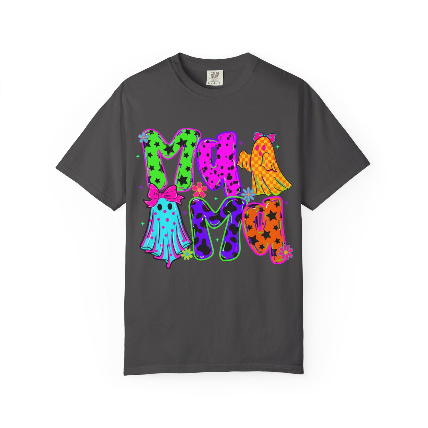 Graphic T-Shirt — Colorful 'Mama' Ghosts Halloween Shirt