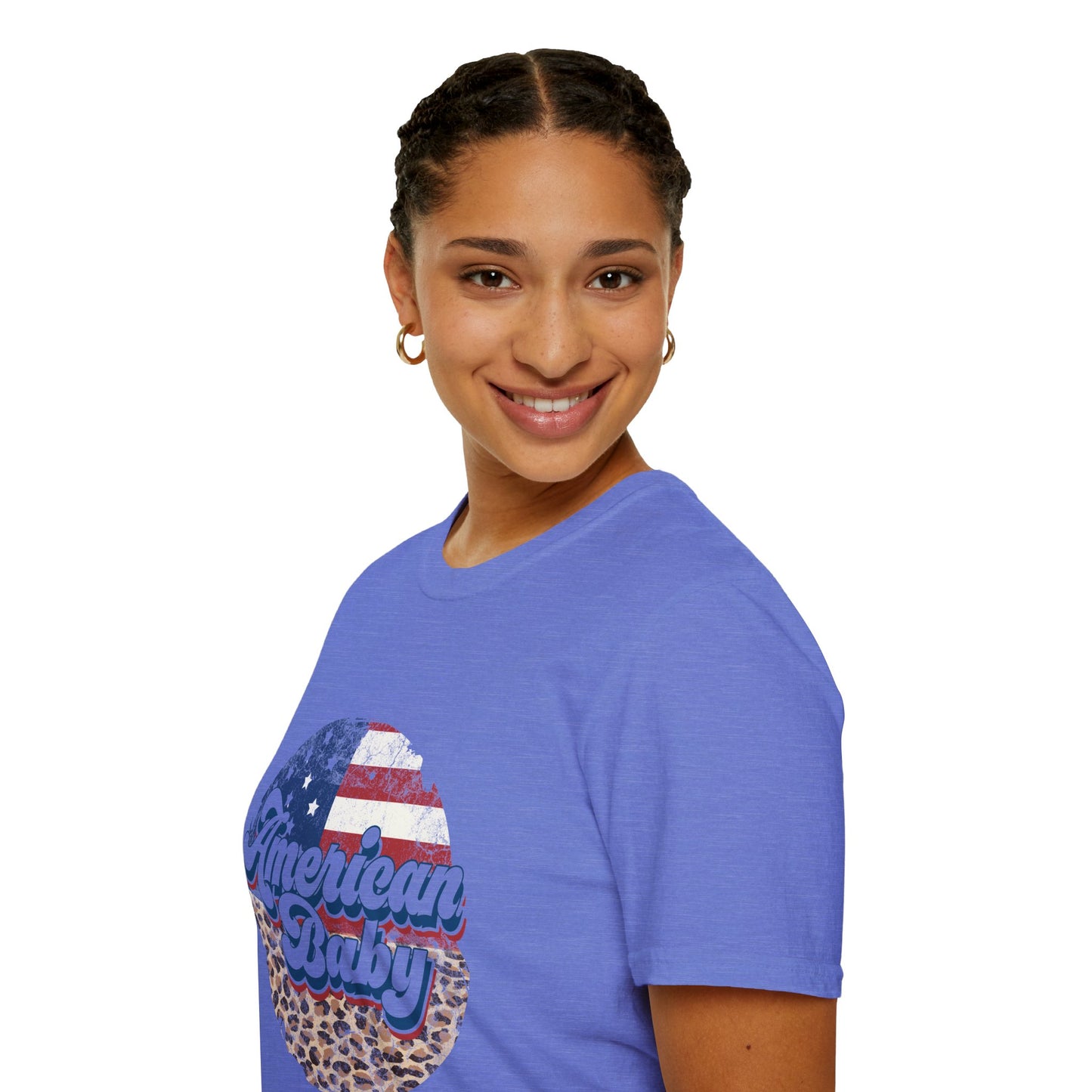 American Baby T-Shirt — Patriotic Leopard Circle Graphic Tee