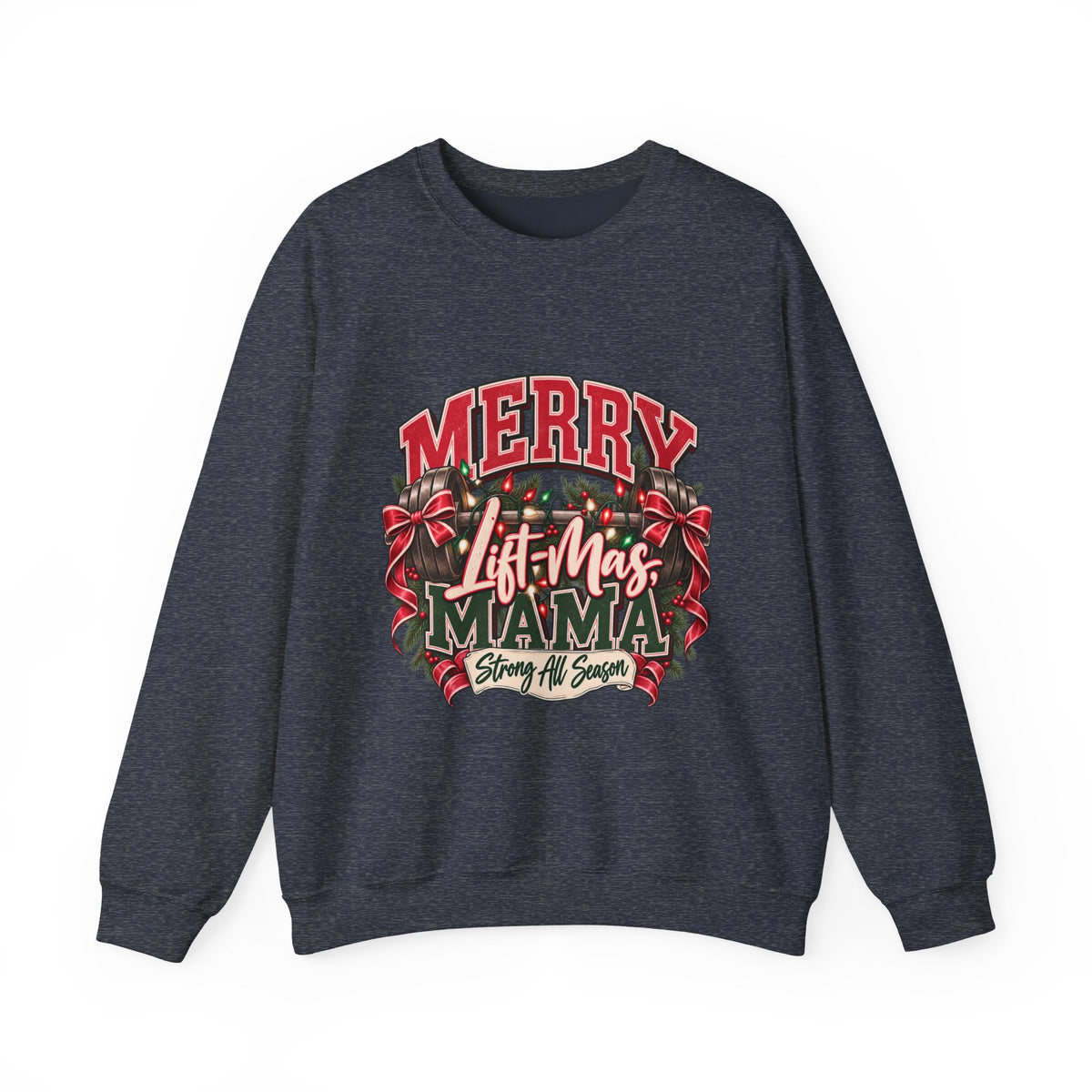 Crewneck Sweatshirt — "Merry Lit-Mas Mama" Christmas Graphic