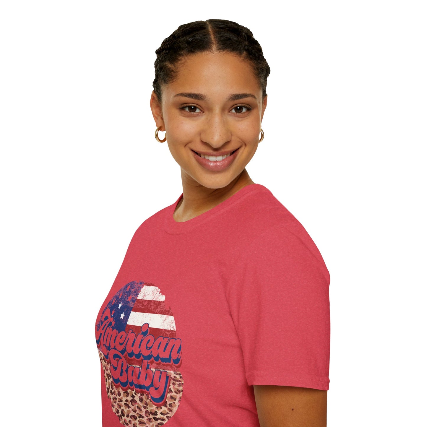 American Baby T-Shirt — Patriotic Leopard Circle Graphic Tee