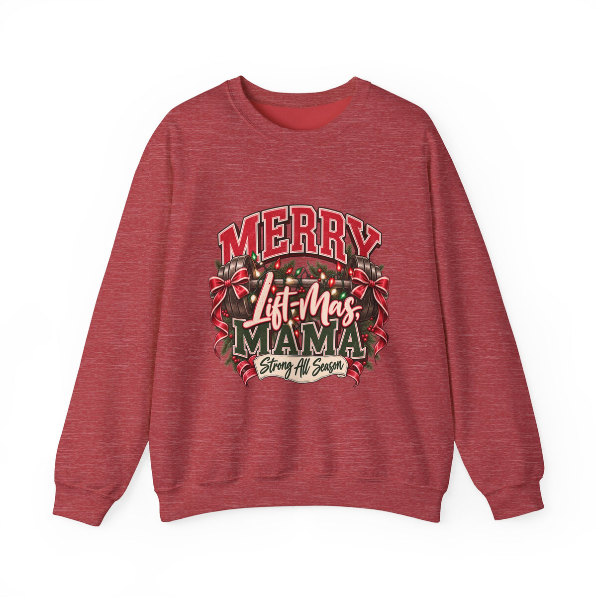 Crewneck Sweatshirt — "Merry Lit-Mas Mama" Christmas Graphic
